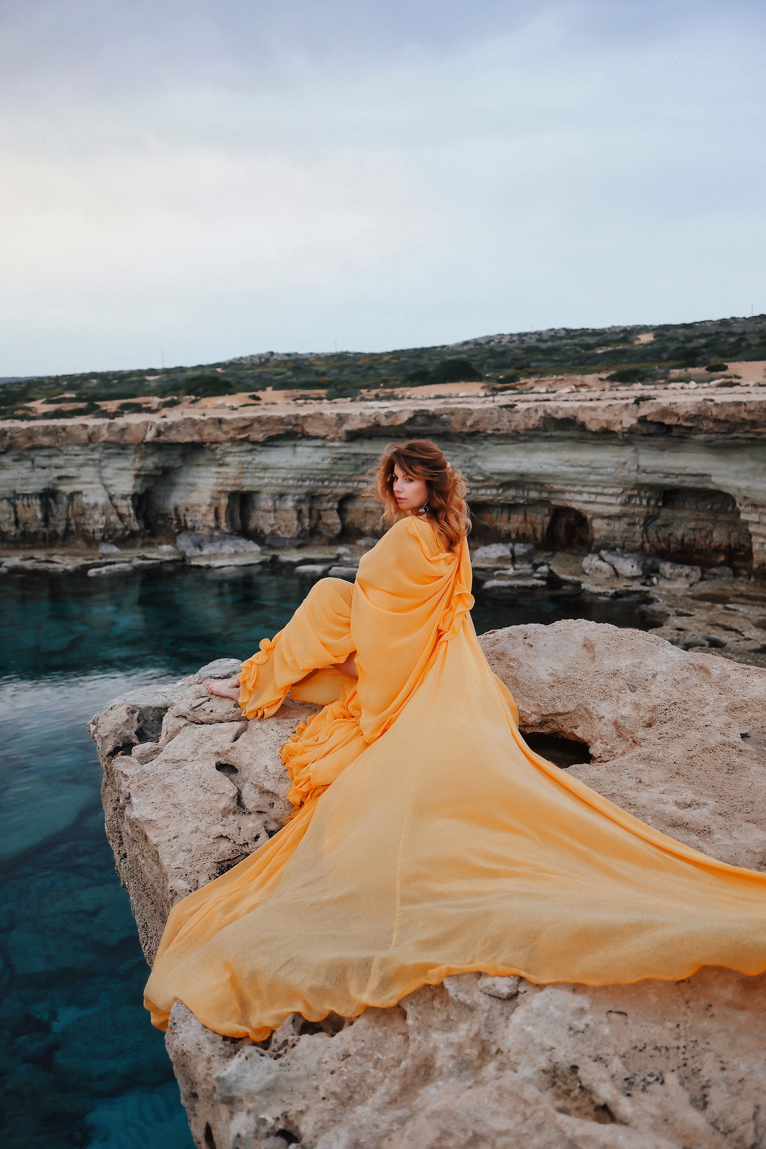 Фотосессия на Кипре в летящем платье. Март, 2023. Kipriotka. Ваш фотограф на Кипре (Айя-Напа, Протарас)