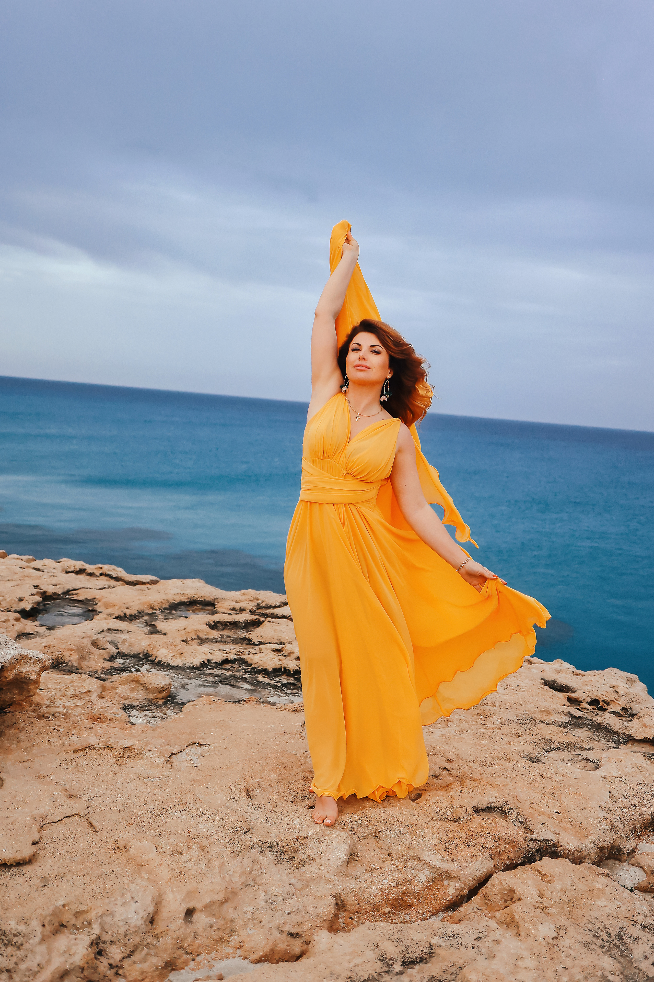 Фотосессия на Кипре в летящем платье. Март, 2023. Kipriotka. Ваш фотограф на Кипре (Айя-Напа, Протарас)