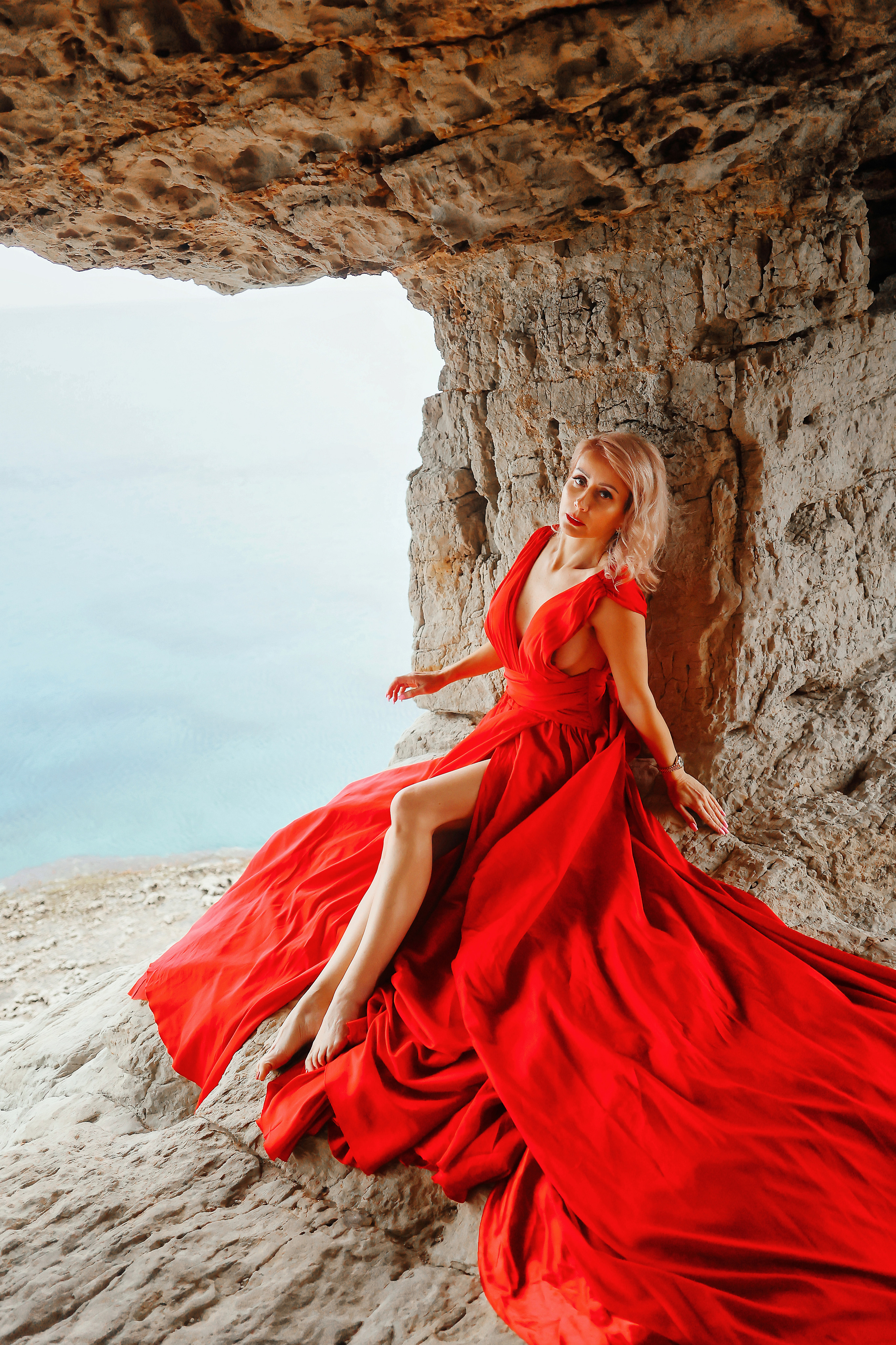 Съемка в шлейфовом платье в Айя-Напе. Март, 2023. Kipriotka. Ваш фотограф на Кипре (Айя-Напа, Протарас)