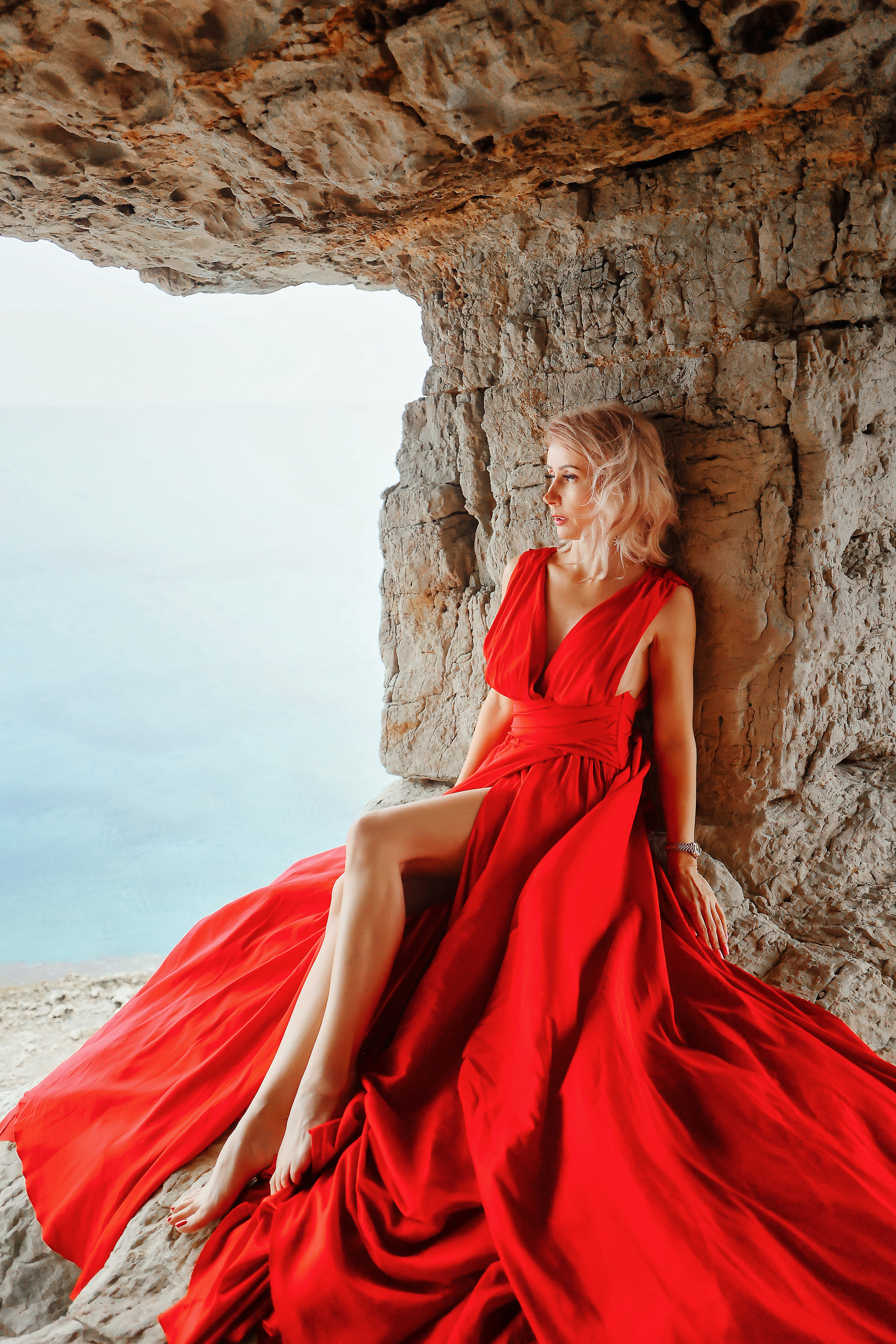 Съемка в шлейфовом платье в Айя-Напе. Март, 2023. Kipriotka. Ваш фотограф на Кипре (Айя-Напа, Протарас)