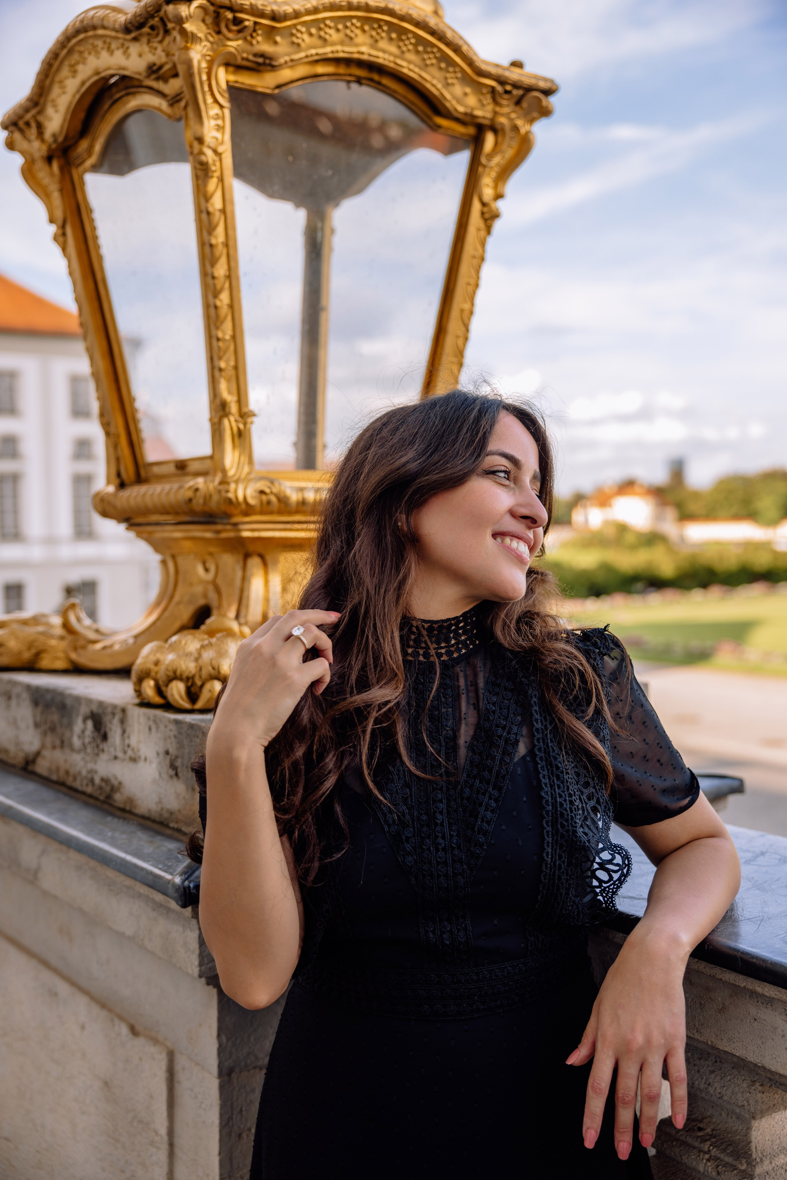 Antrag am Schloss Nymphenburg. Hochzeitsfotograf München Taufe Familienfotograf Tanja Mauke