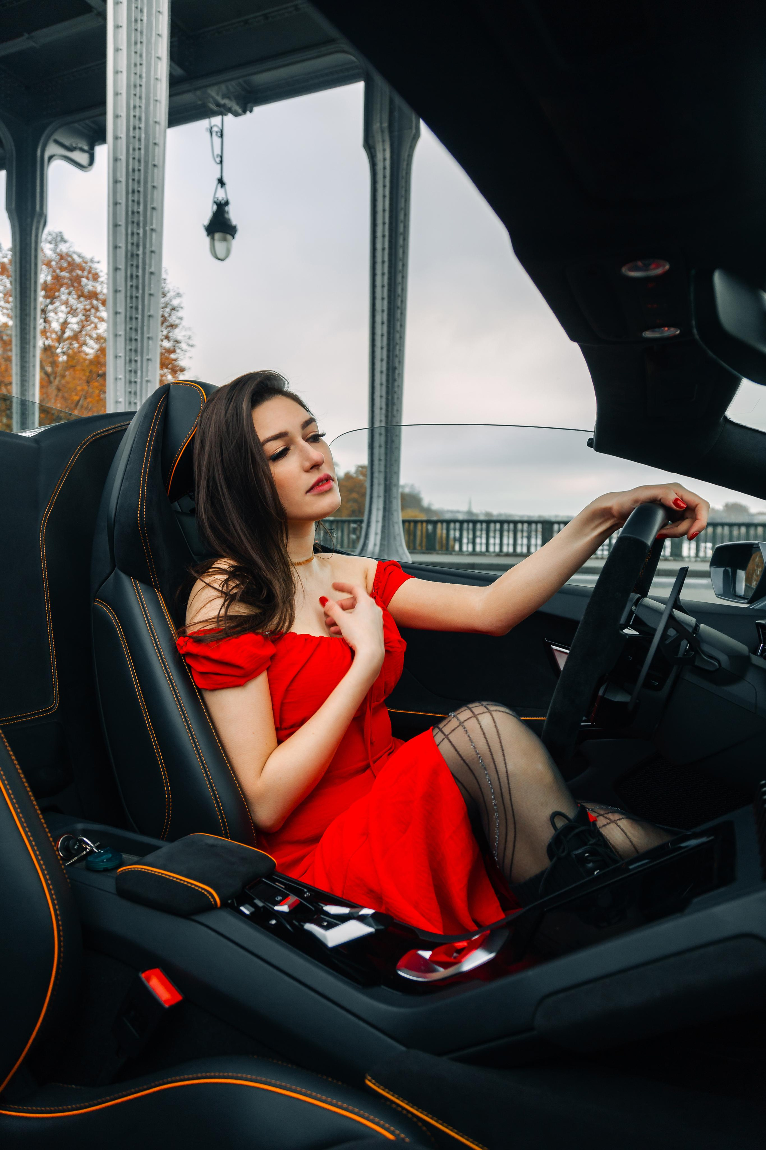 Nataliia x Lamborghini Huracan. Photographe de voitures à Paris — Vitalii Motruk