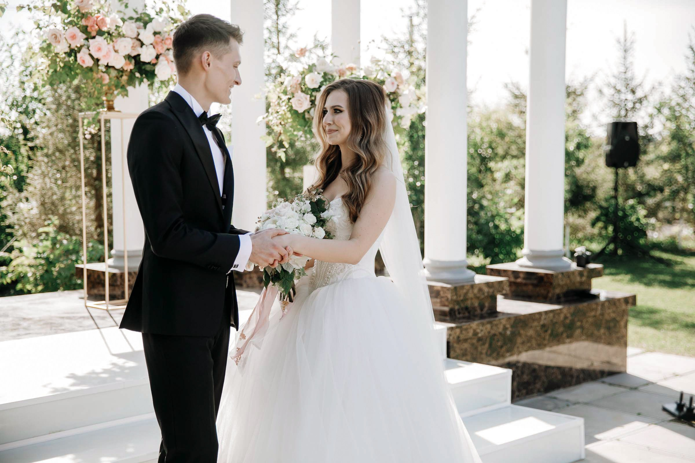 Bride’s vow moment, by Tanya Bodgan, Falmouth wedding photographer.