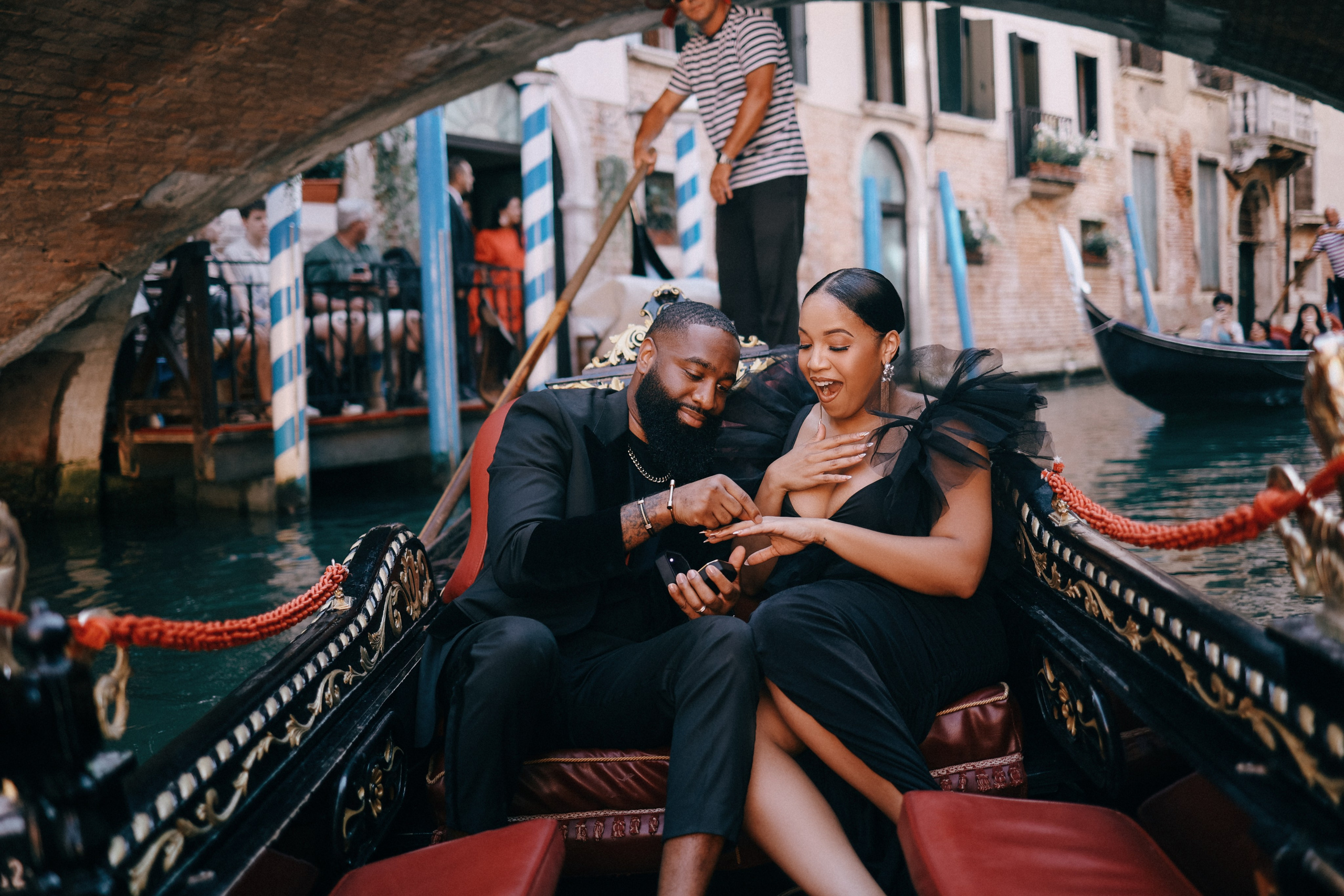 Can you propose on a gondola in Venice