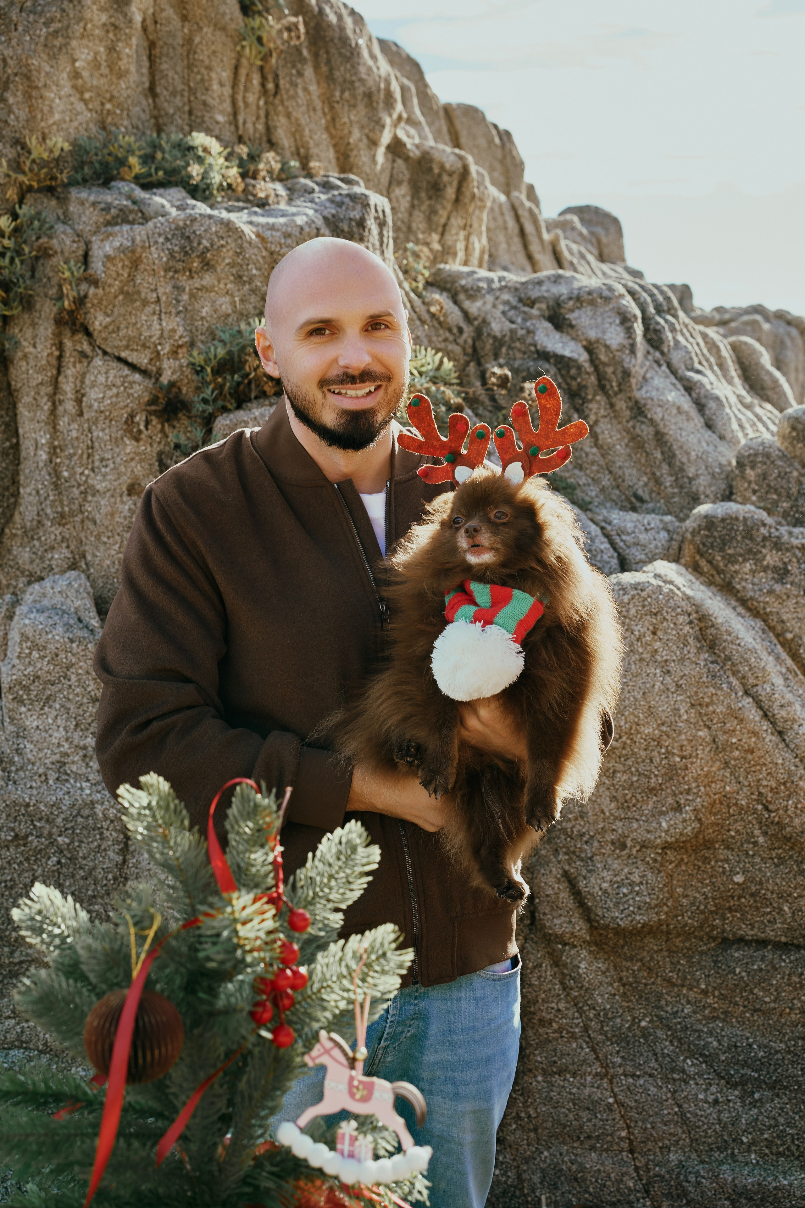 Елка на пляже. Веселая компания. Фотограф в Барселоне Жанна Захарченко