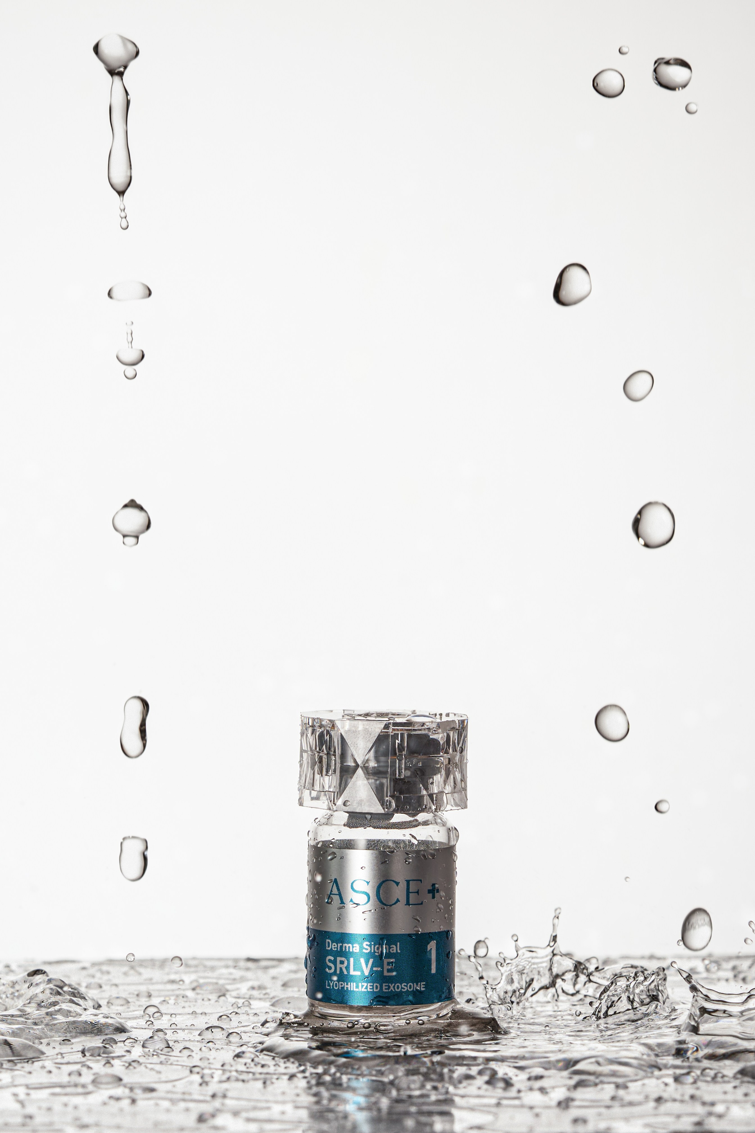 Advertising photo of a tech gadget with a futuristic background