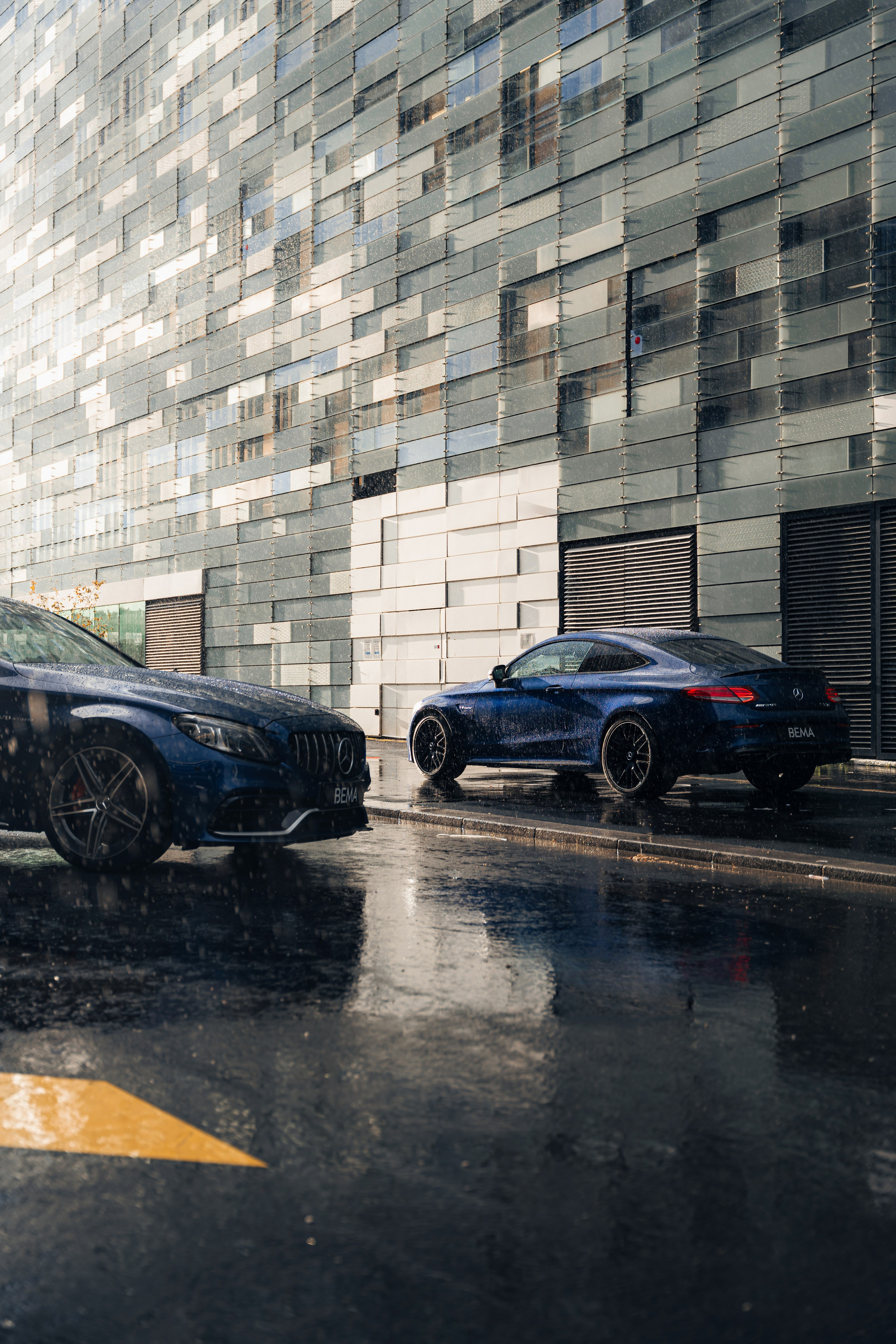 Mercedes-Benz C63s AMG. Photographe de voitures à Paris — Vitalii Motruk