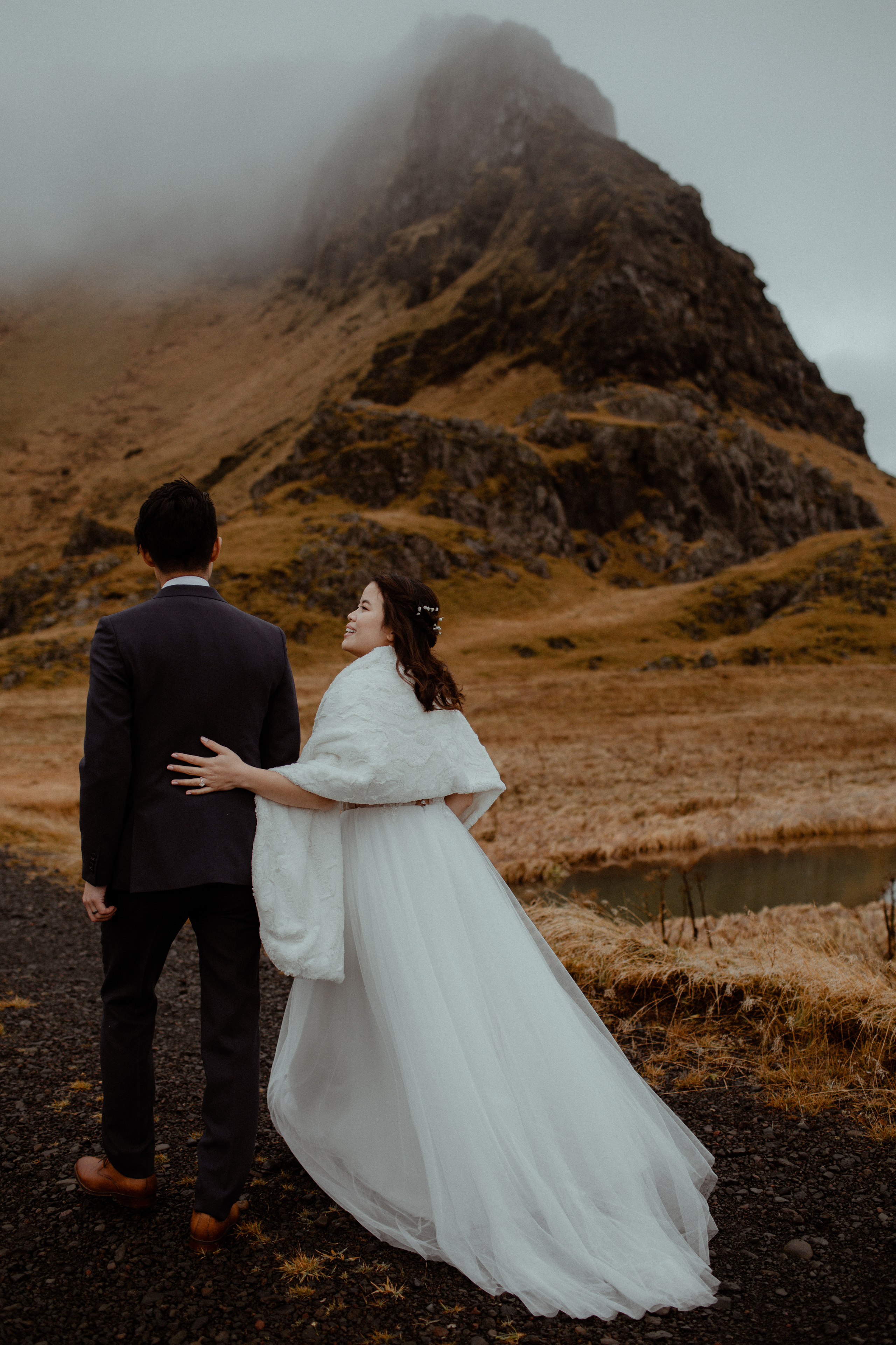 Hidden Waterfalls Iceland Elopement. Iceland elopement photo and video | Nikolaichik Photo