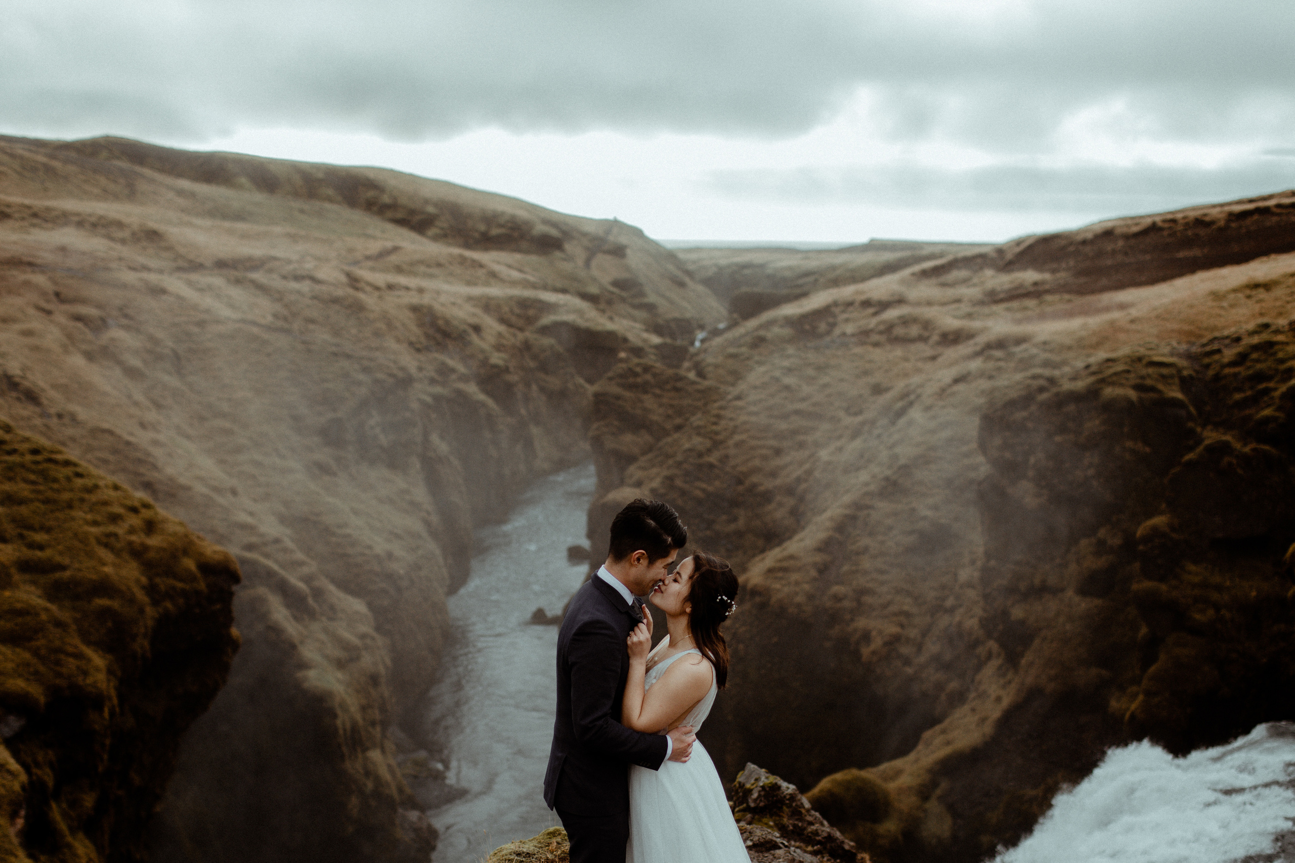 Hidden Waterfalls Iceland Elopement. Iceland elopement photo and video | Nikolaichik Photo