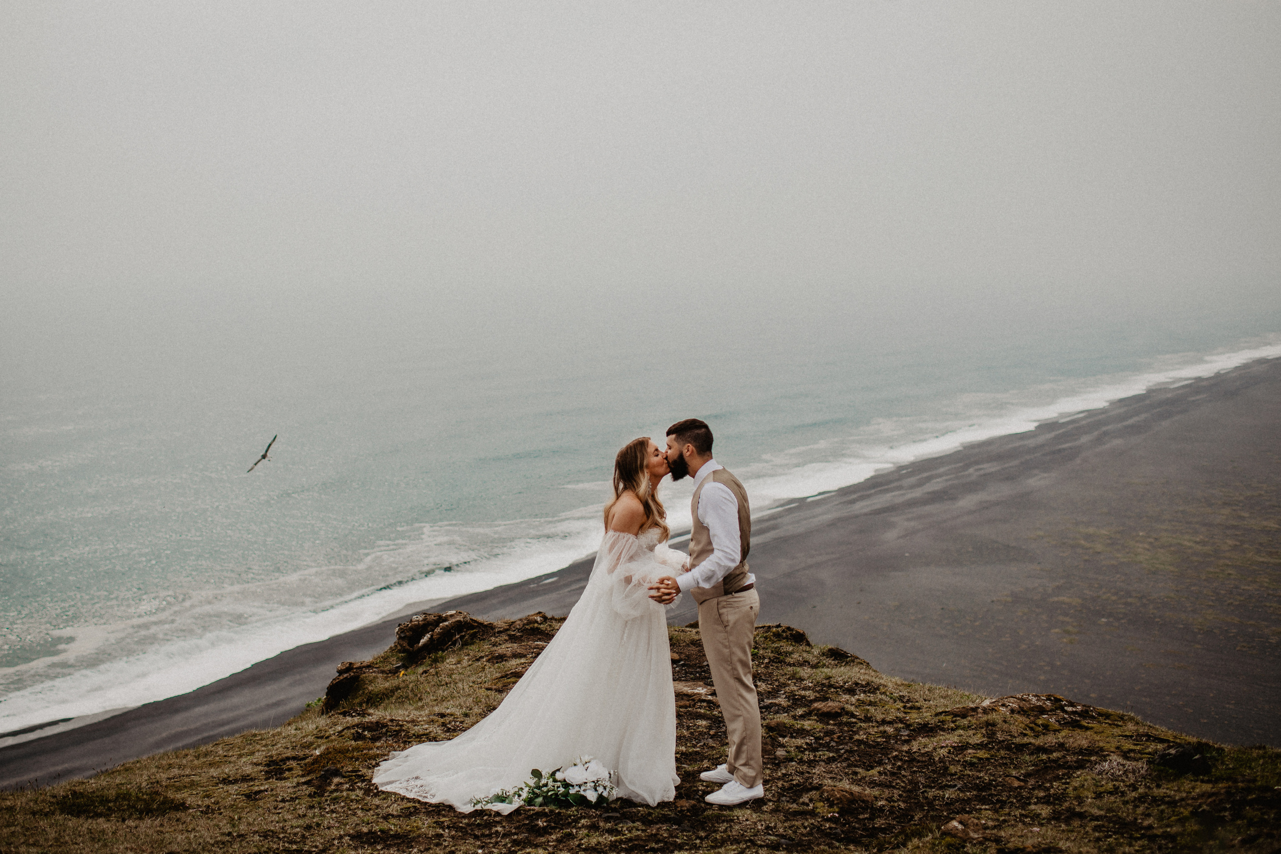 Vow exchanging ceremony in Iceland | Elopement in South Iceland. Iceland elopement photographer & videographer