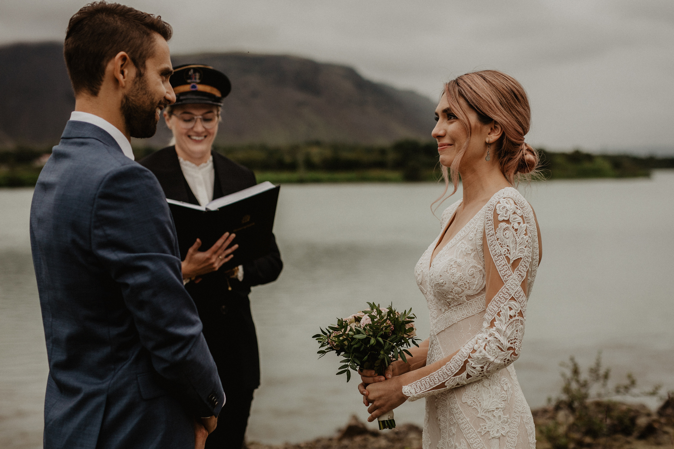 Elopement at Haifoss waterfall. Iceland elopement photo and video | Nikolaichik Photo