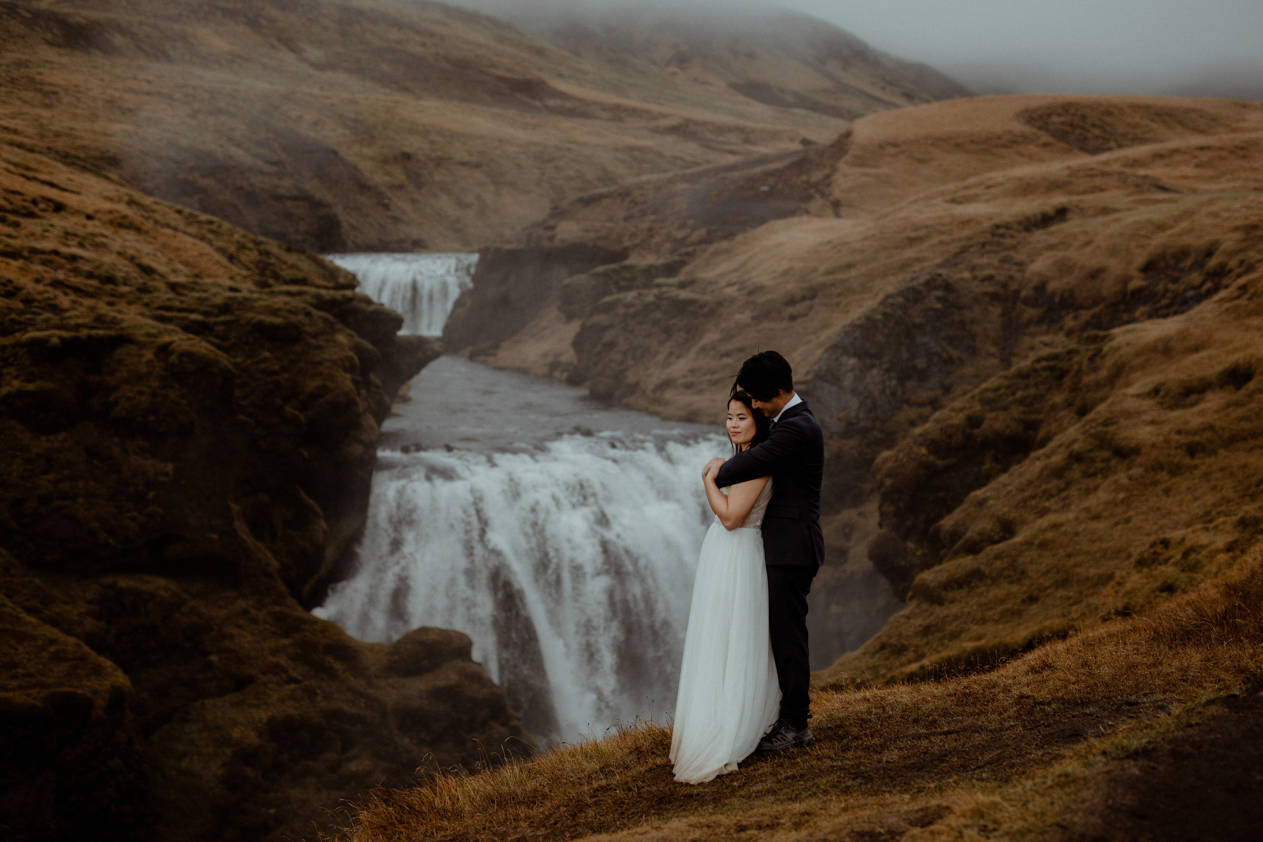 Hidden Waterfalls Iceland Elopement. Iceland elopement photo and video | Nikolaichik Photo
