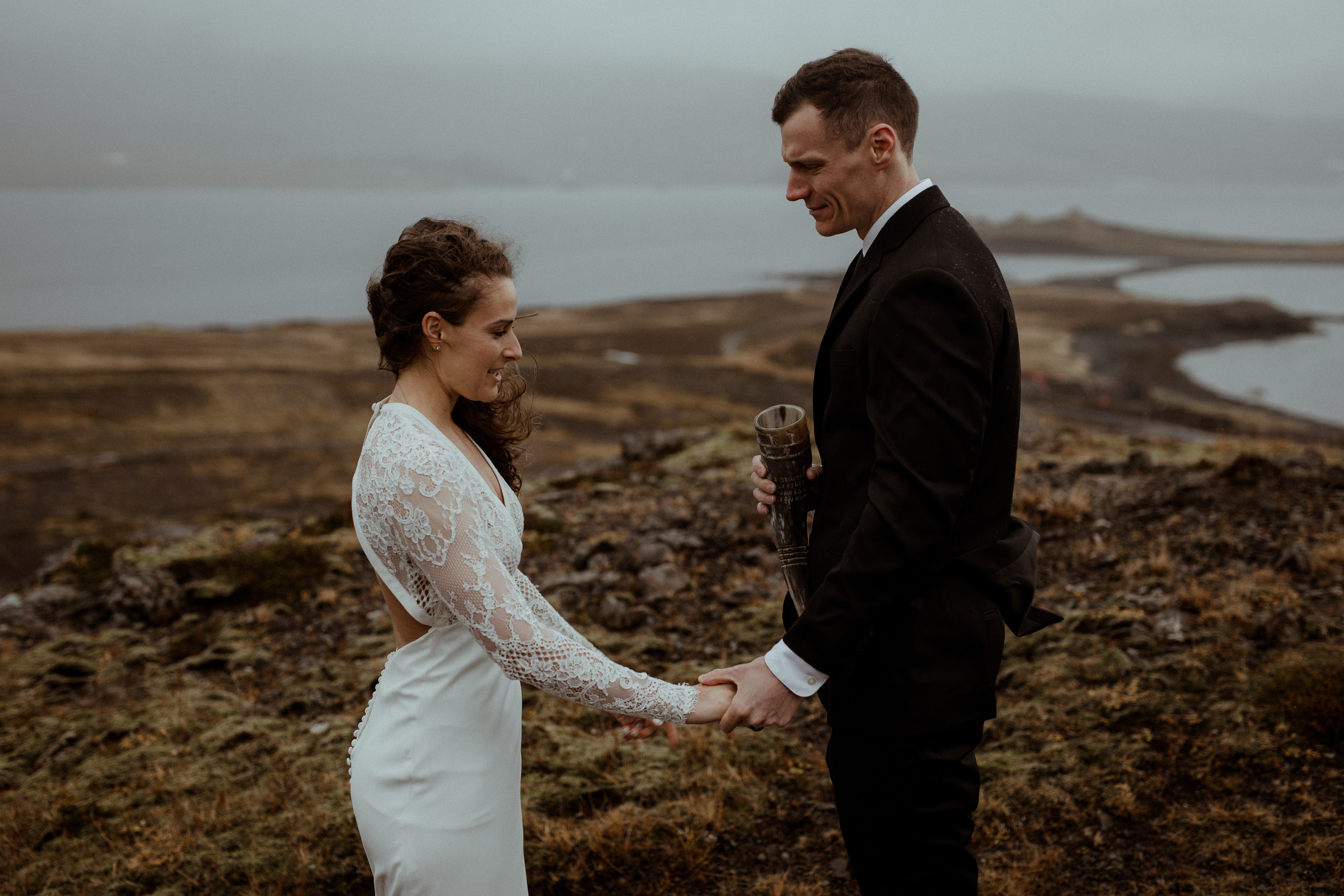 Scenic Fjords Elopement in Iceland. Iceland elopement photographer & videographer