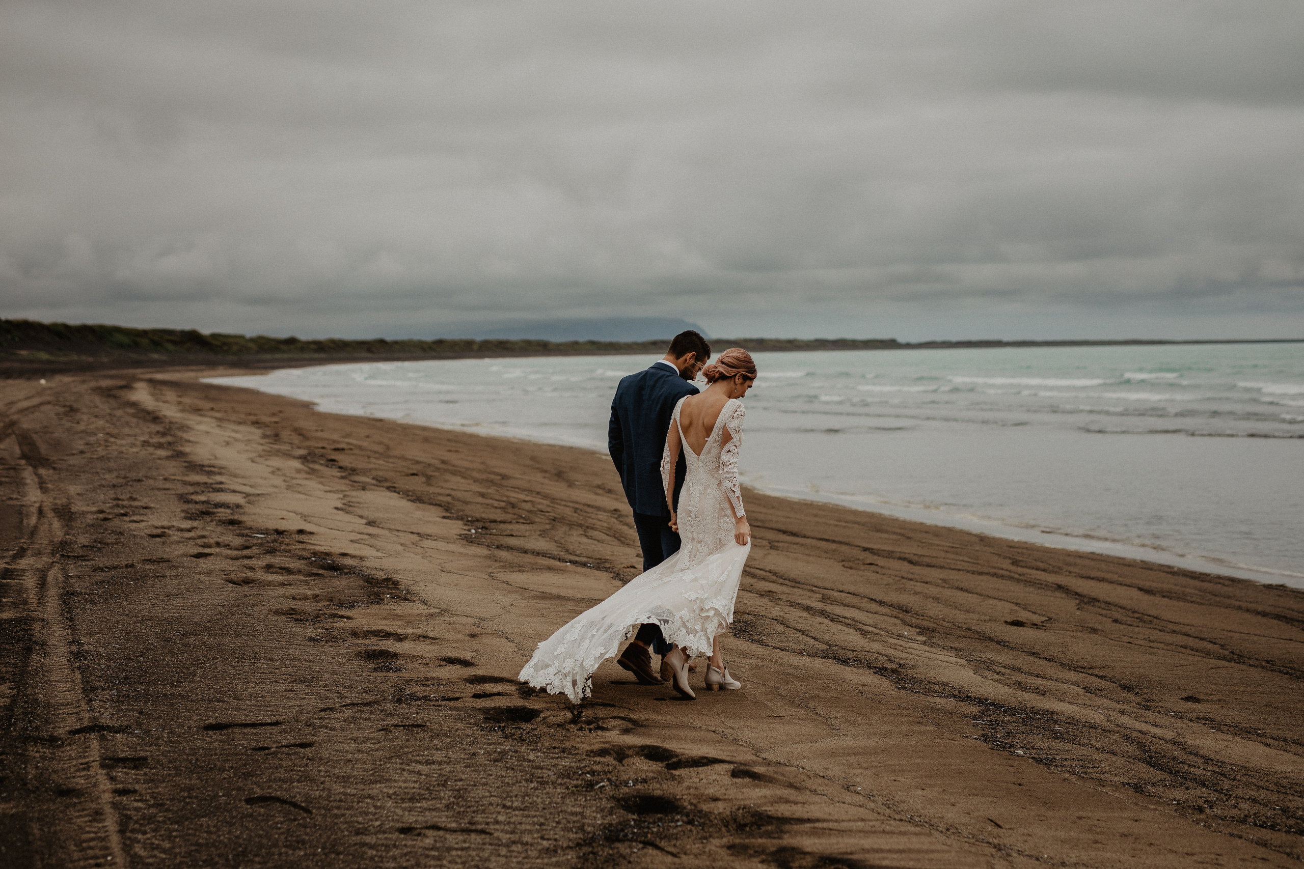 Elopement at Haifoss waterfall. Iceland elopement photo and video | Nikolaichik Photo