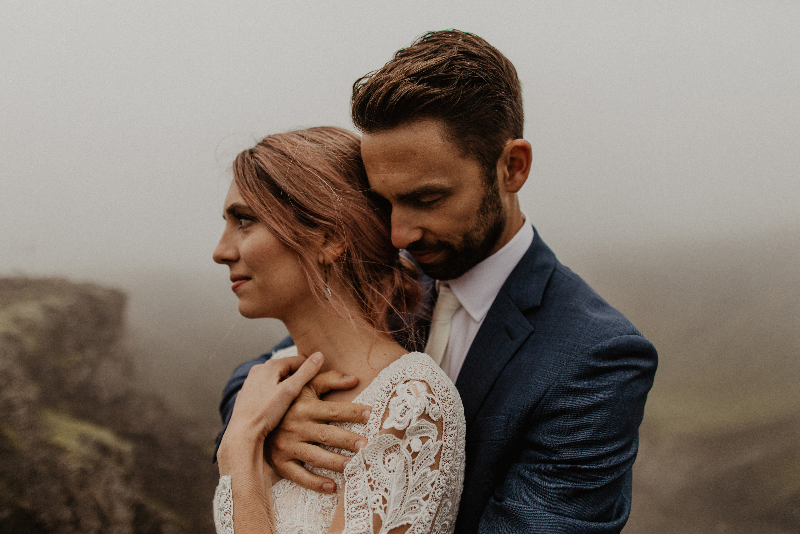 Elopement at Haifoss waterfall. Iceland elopement photo and video | Nikolaichik Photo