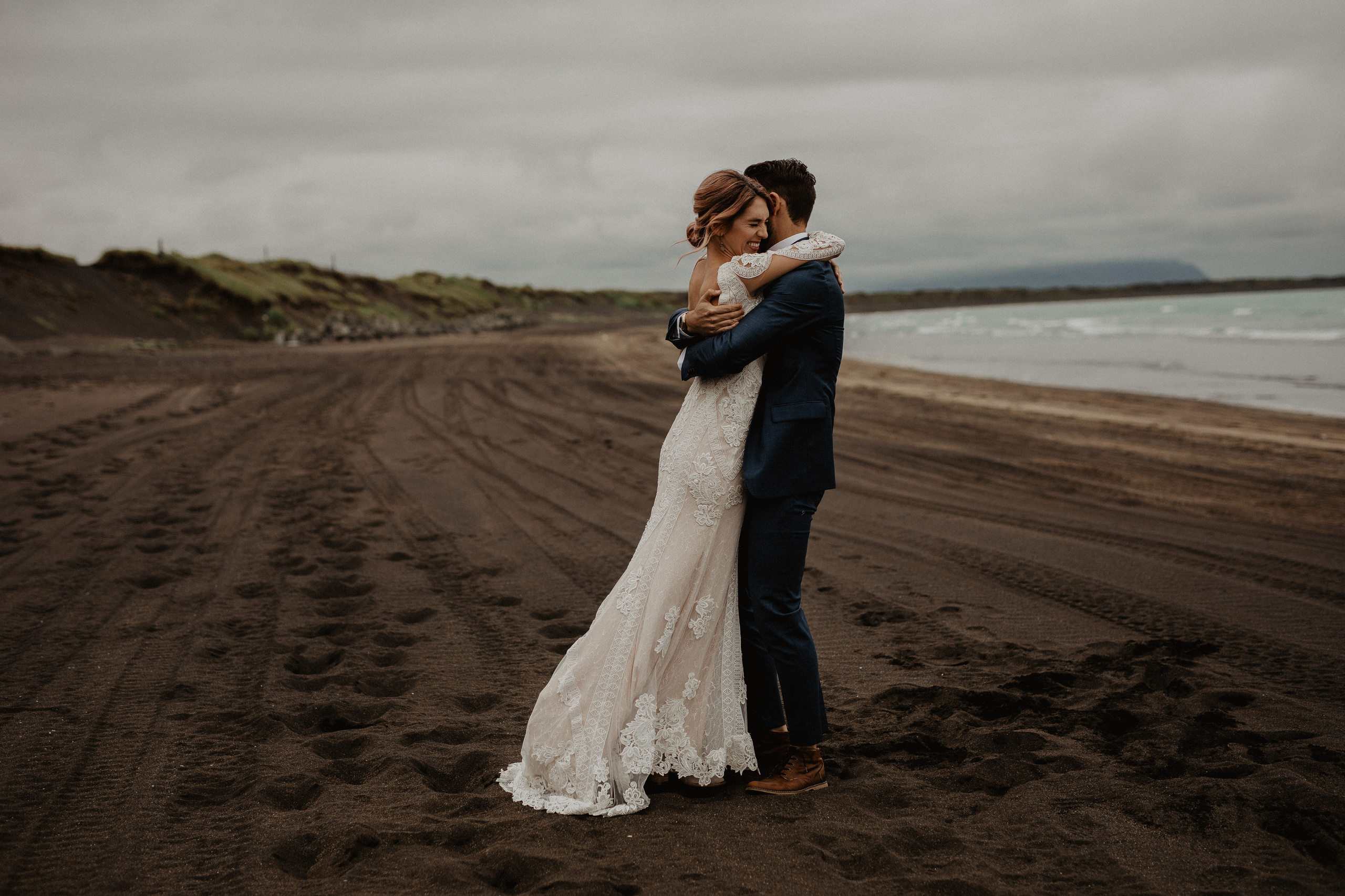 Elopement at Haifoss waterfall. Iceland elopement photo and video | Nikolaichik Photo