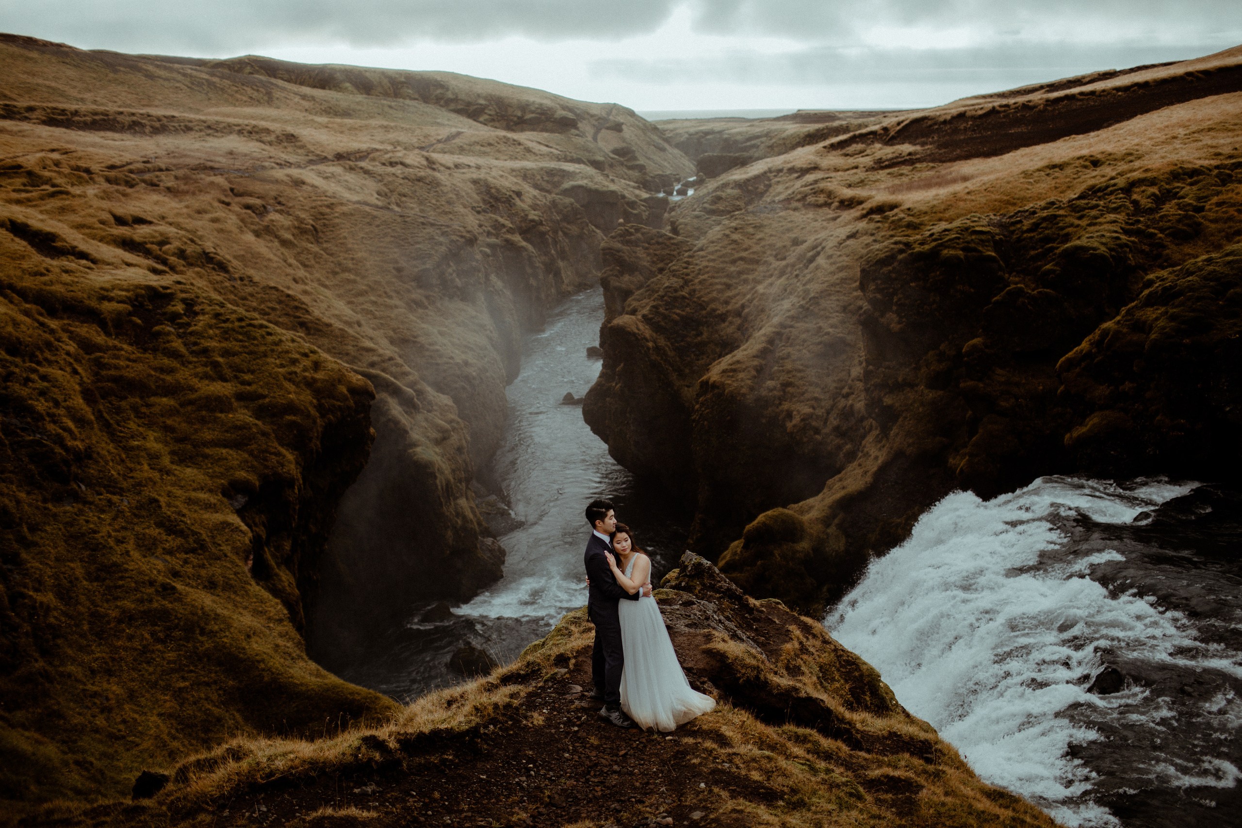 Hidden Waterfalls Iceland Elopement. Iceland elopement photo and video | Nikolaichik Photo