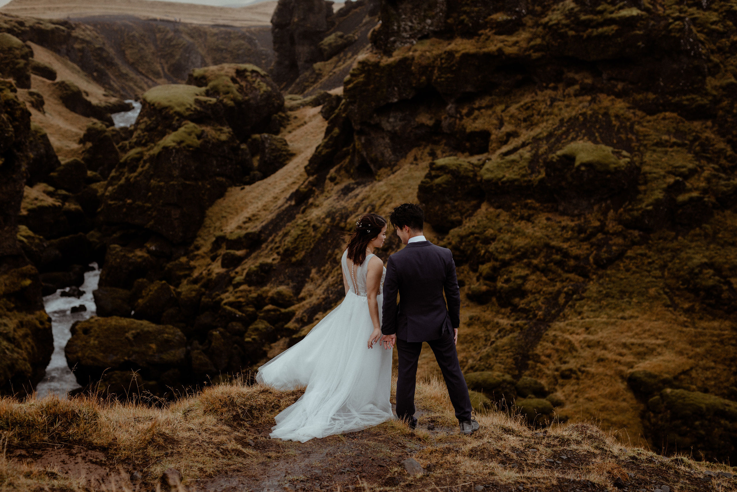 Hidden Waterfalls Iceland Elopement. Iceland elopement photo and video | Nikolaichik Photo