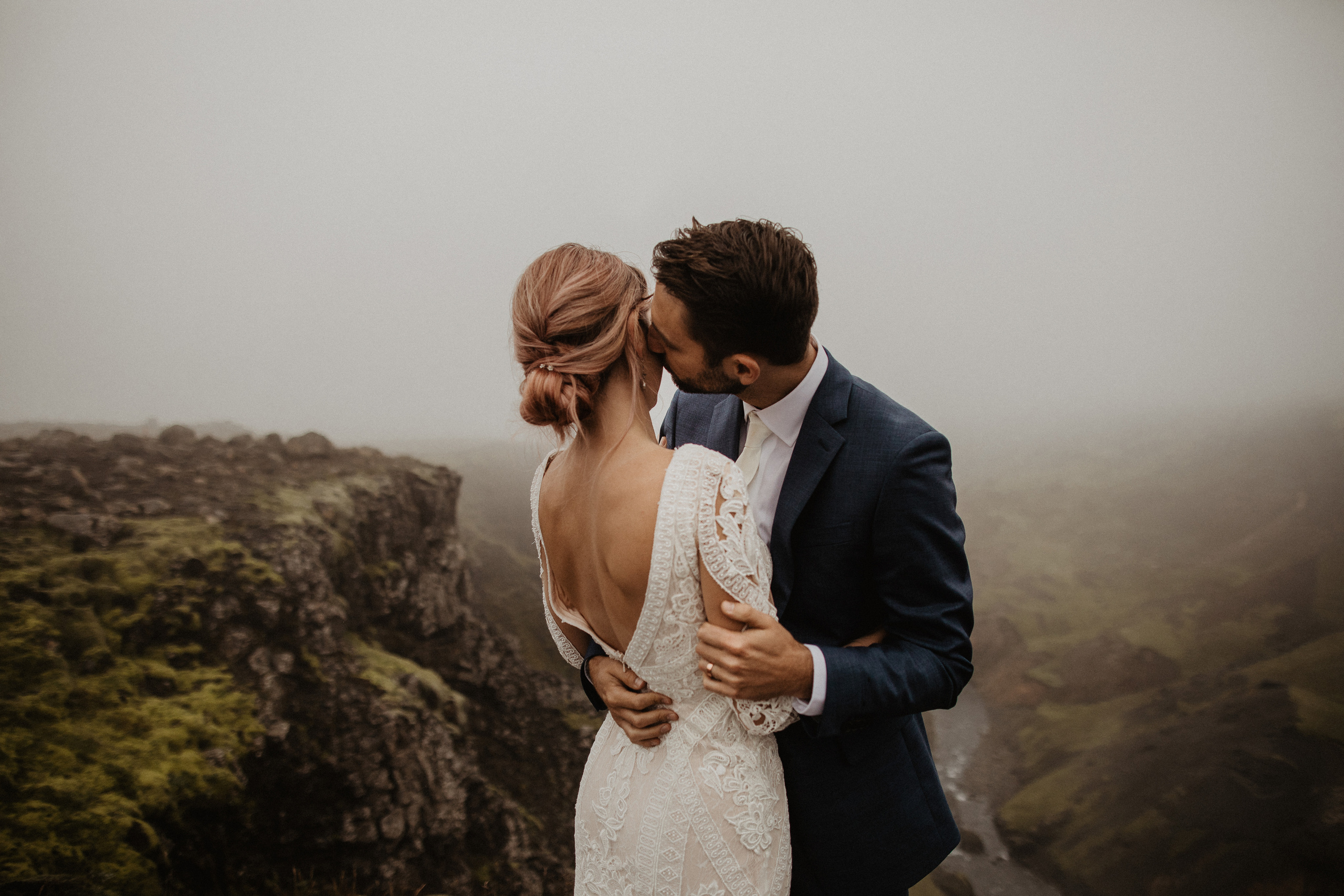 Elopement at Haifoss waterfall. Iceland elopement photo and video | Nikolaichik Photo