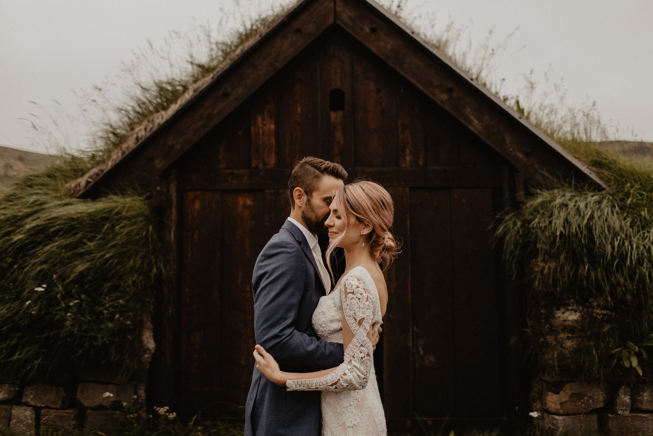 Elopement at Haifoss waterfall. Iceland elopement photo and video | Nikolaichik Photo