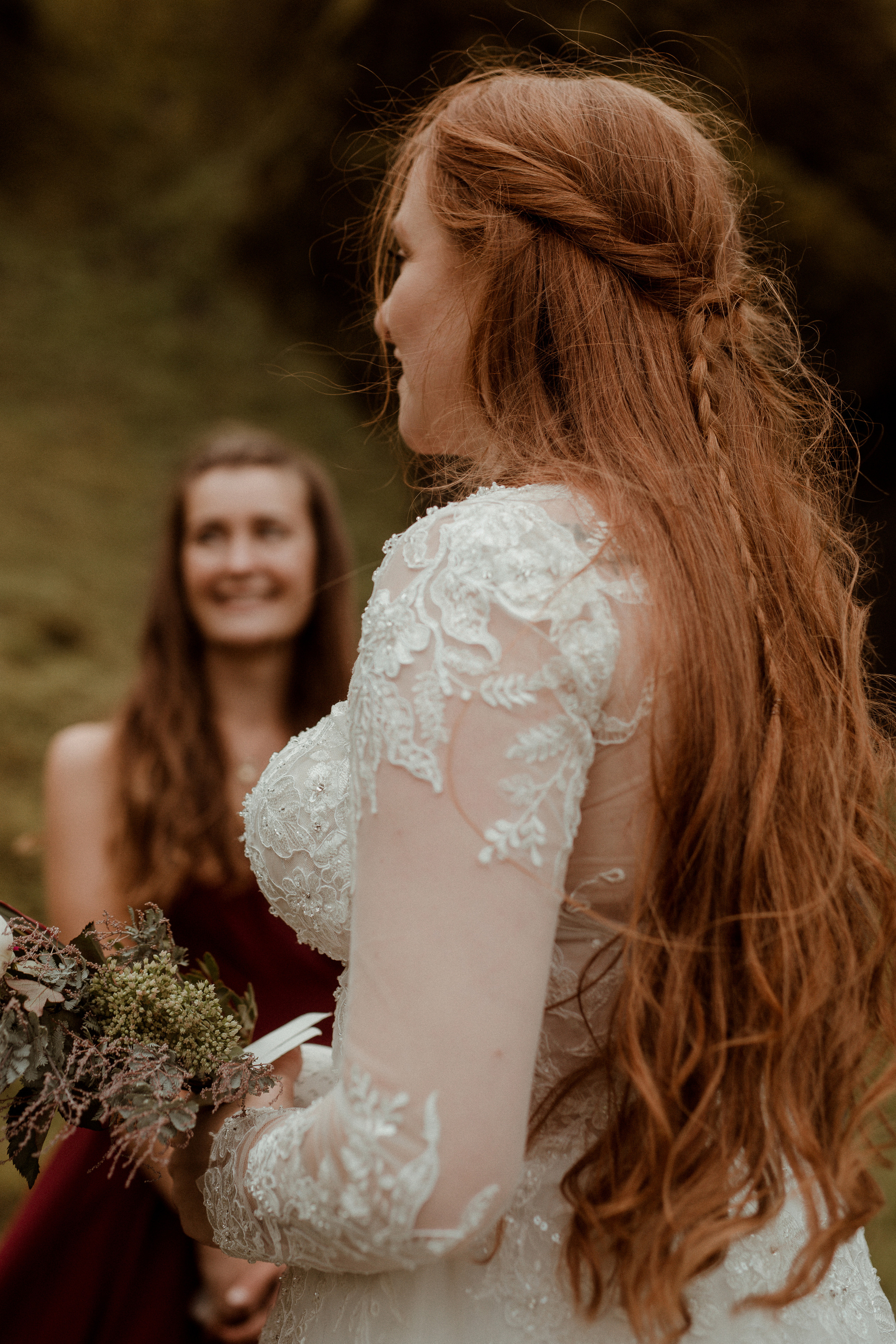 Ceremony at secret waterfall Iceland. Iceland elopement photographer & videographer