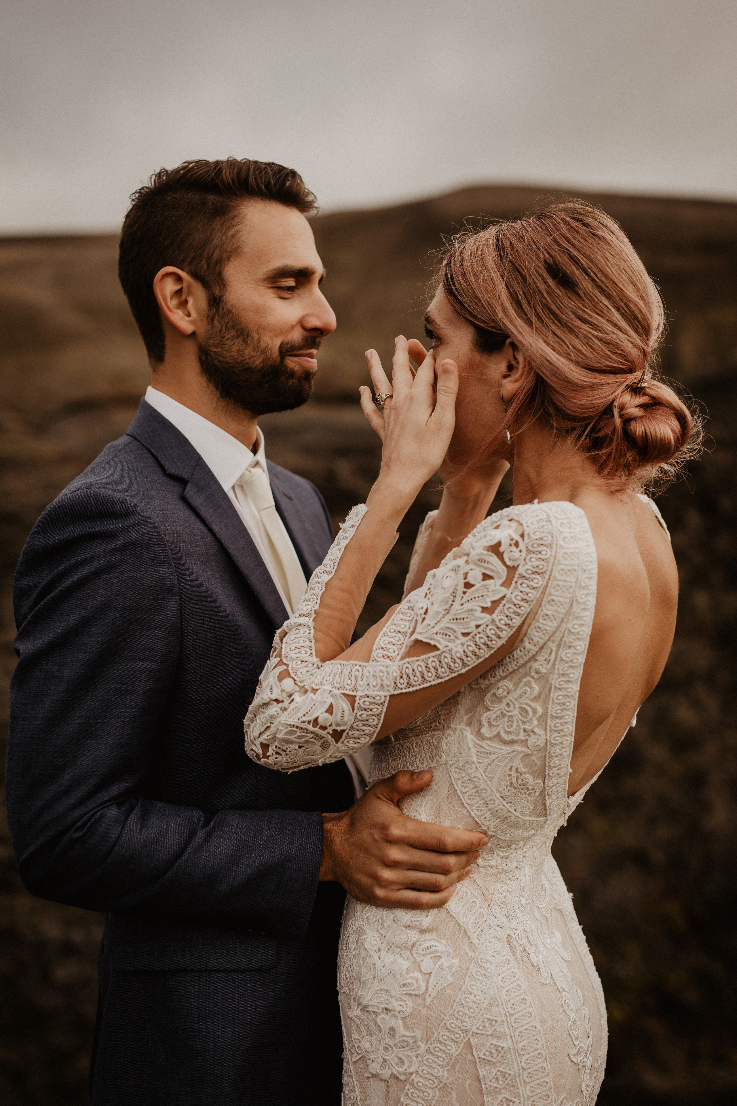 Elopement at Haifoss waterfall. Iceland elopement photo and video | Nikolaichik Photo