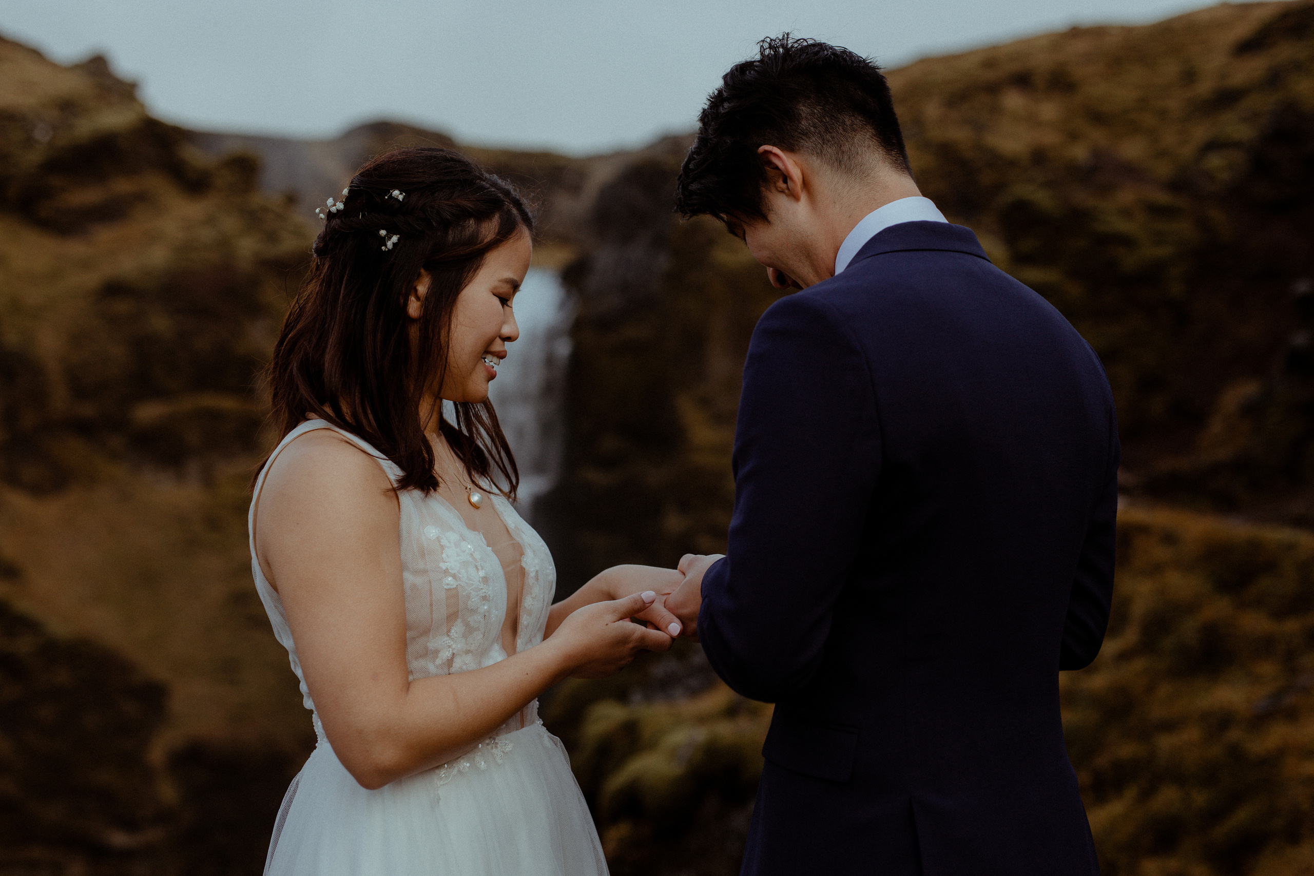 Hidden Waterfalls Iceland Elopement. Iceland elopement photo and video | Nikolaichik Photo