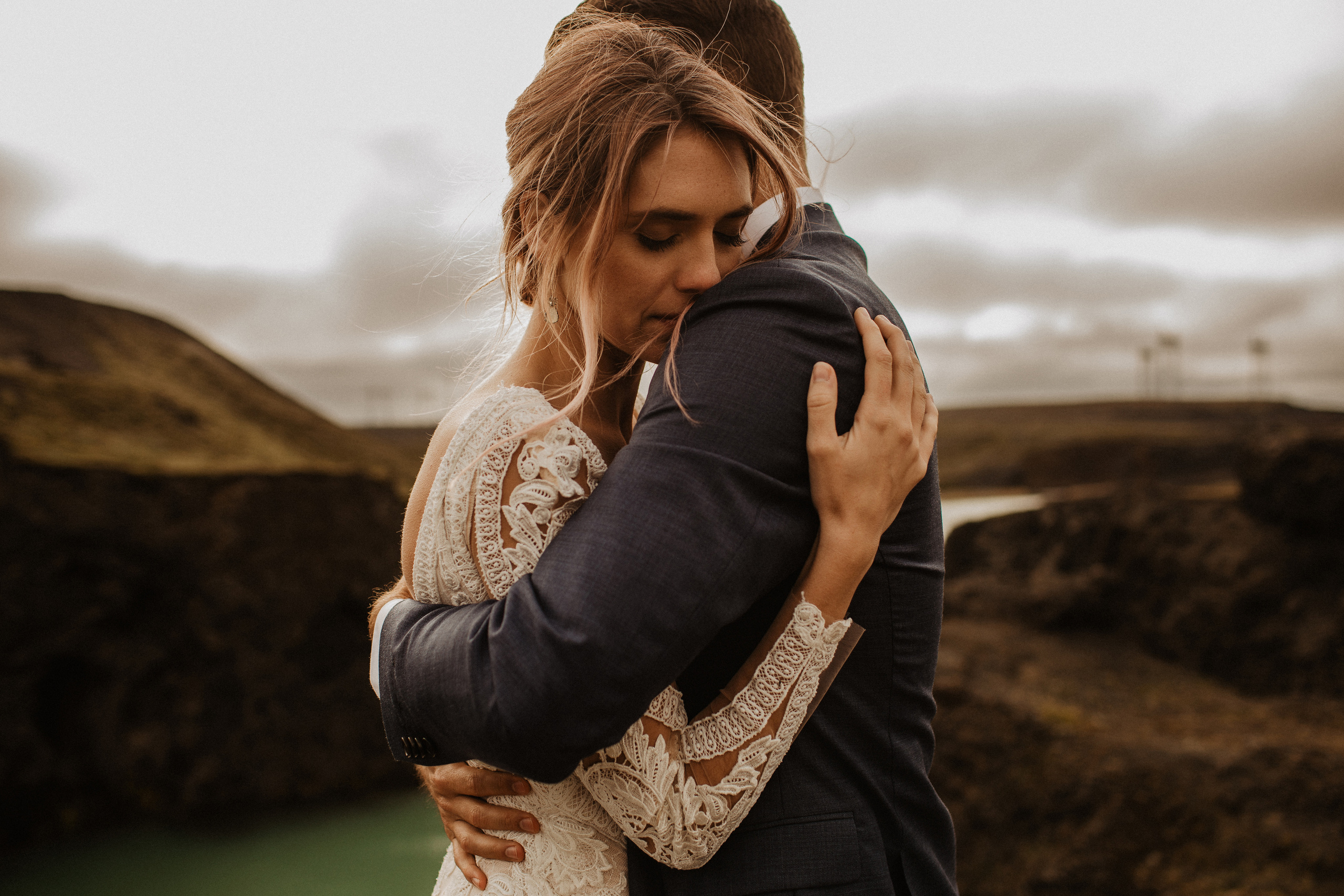 Elopement at Haifoss waterfall. Iceland elopement photo and video | Nikolaichik Photo