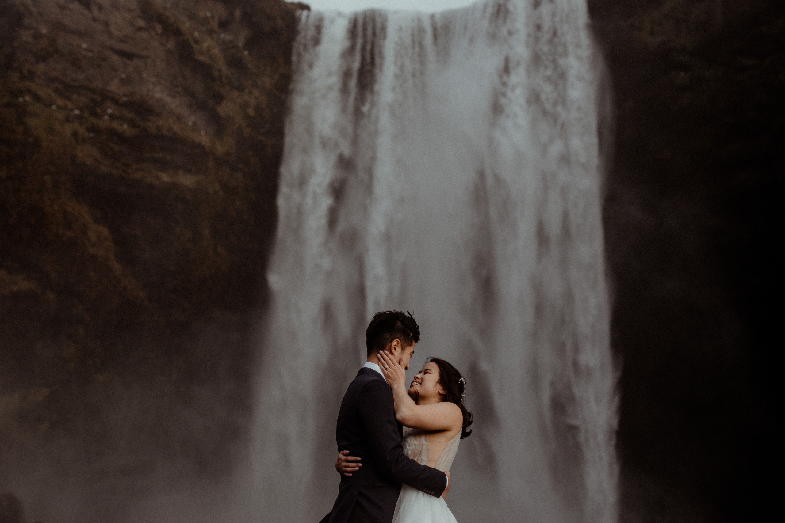 Hidden Waterfalls Iceland Elopement. Iceland elopement photo and video | Nikolaichik Photo