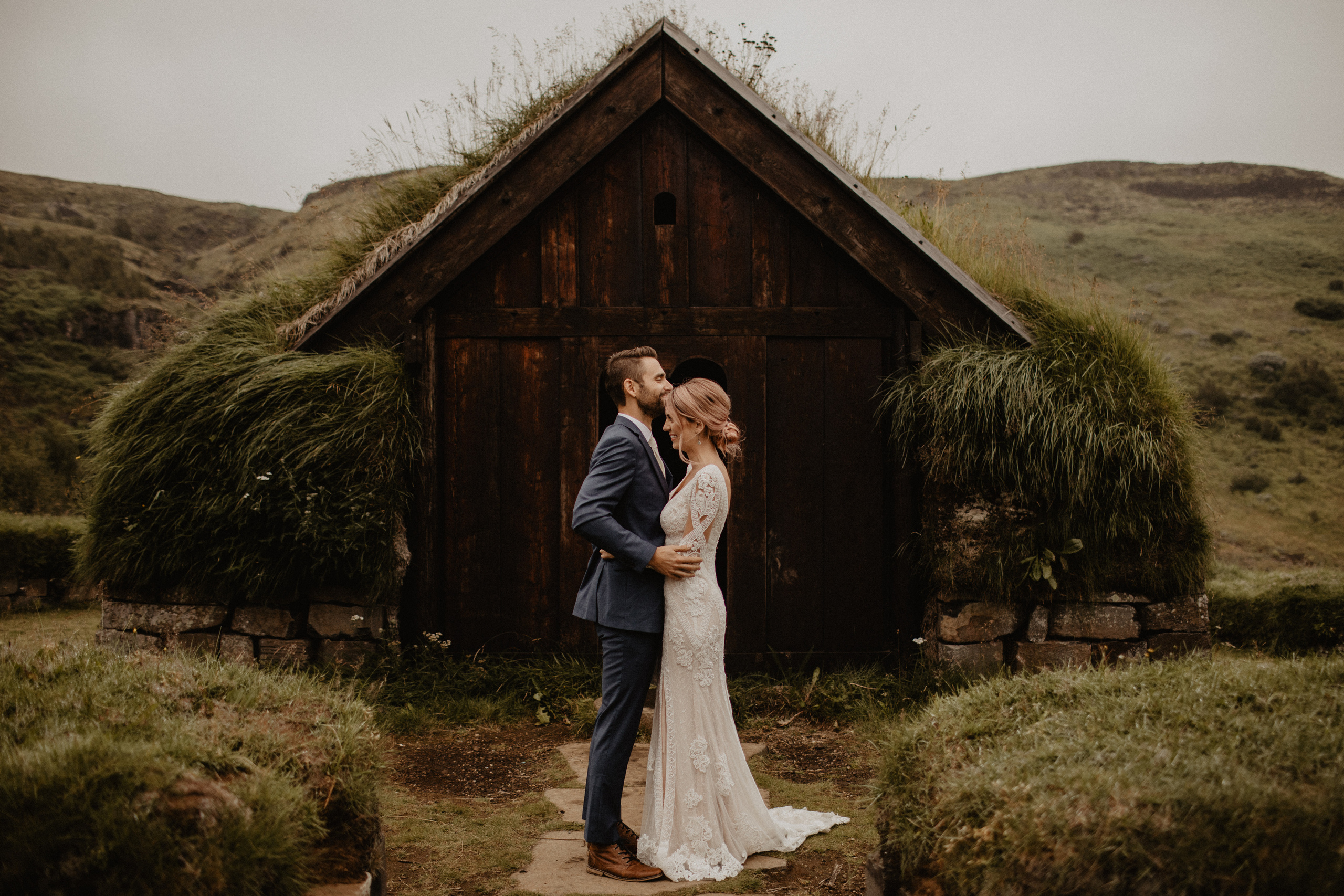 Elopement at Haifoss waterfall. Iceland elopement photo and video | Nikolaichik Photo