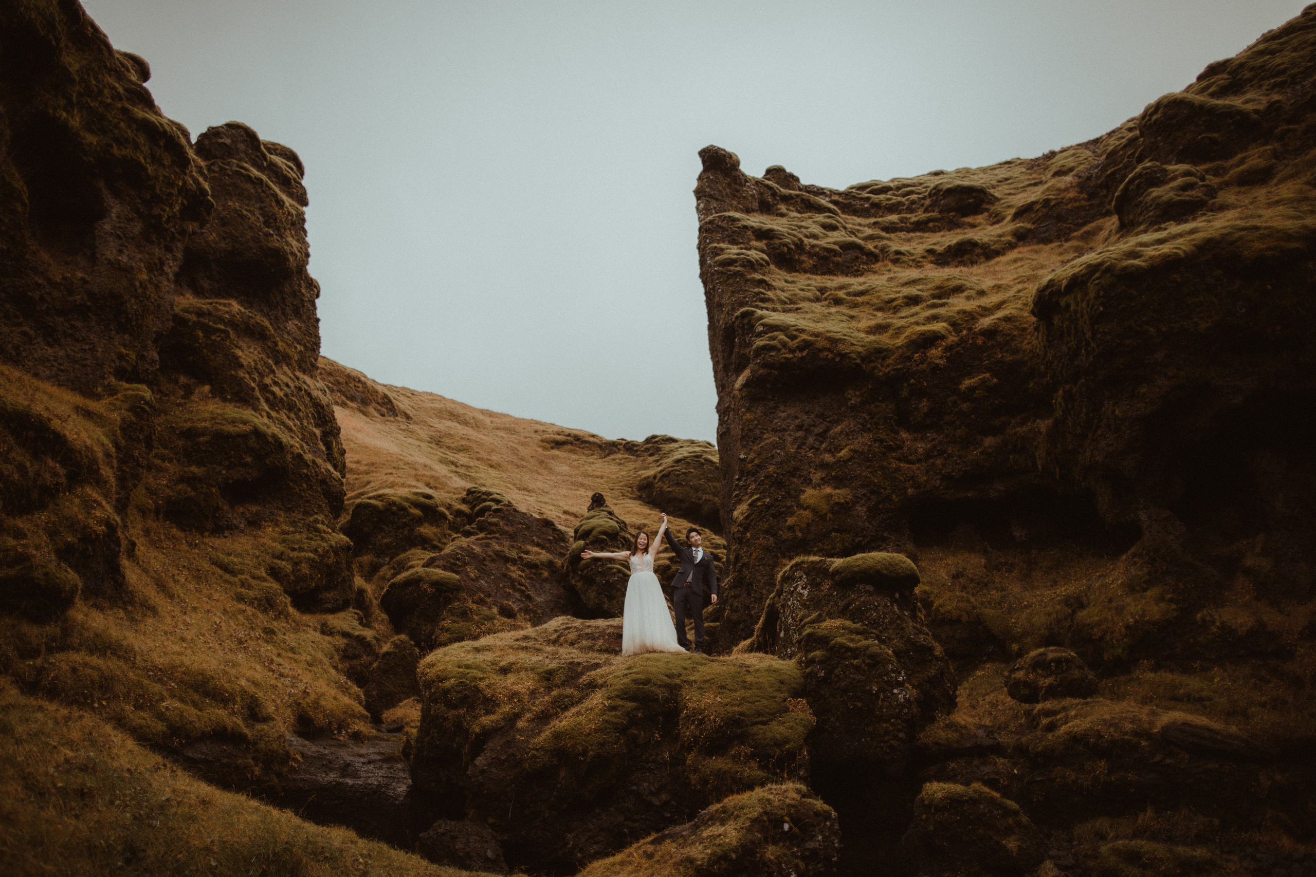 Hidden Waterfalls Iceland Elopement. Iceland elopement photo and video | Nikolaichik Photo