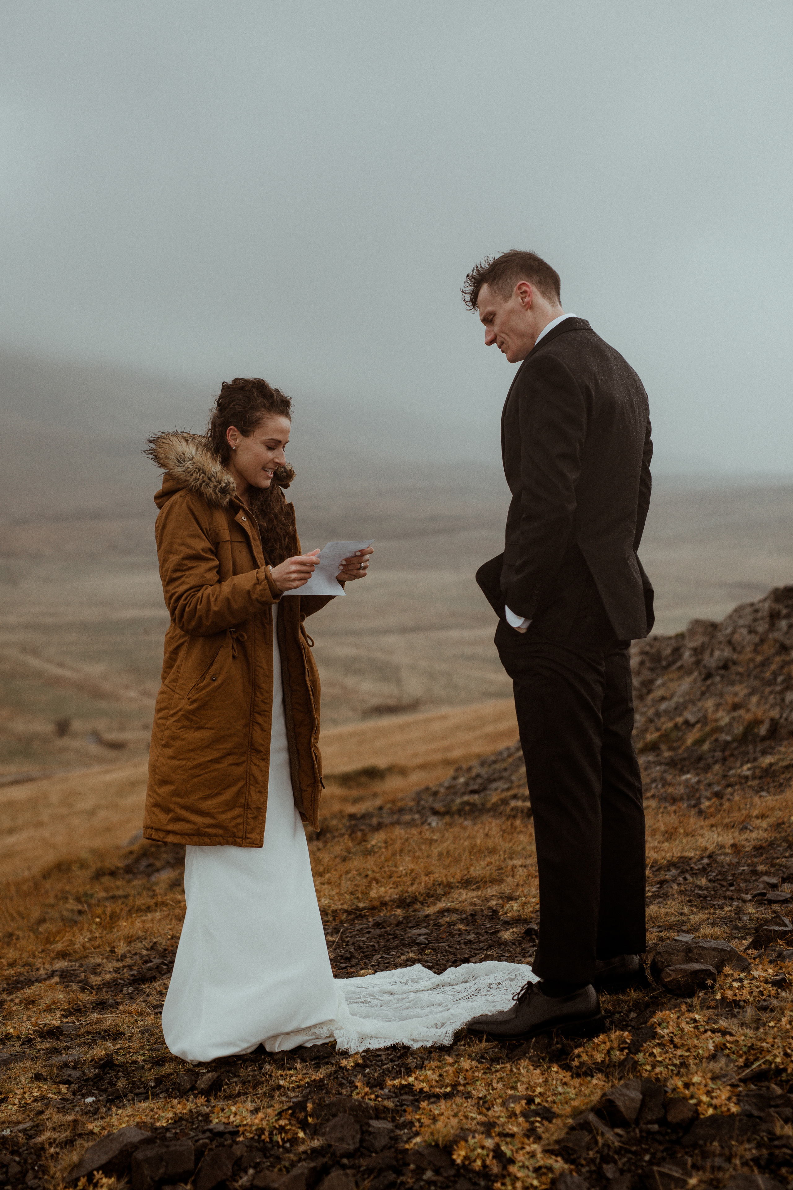 Scenic Fjords Elopement in Iceland. Iceland elopement photographer & videographer