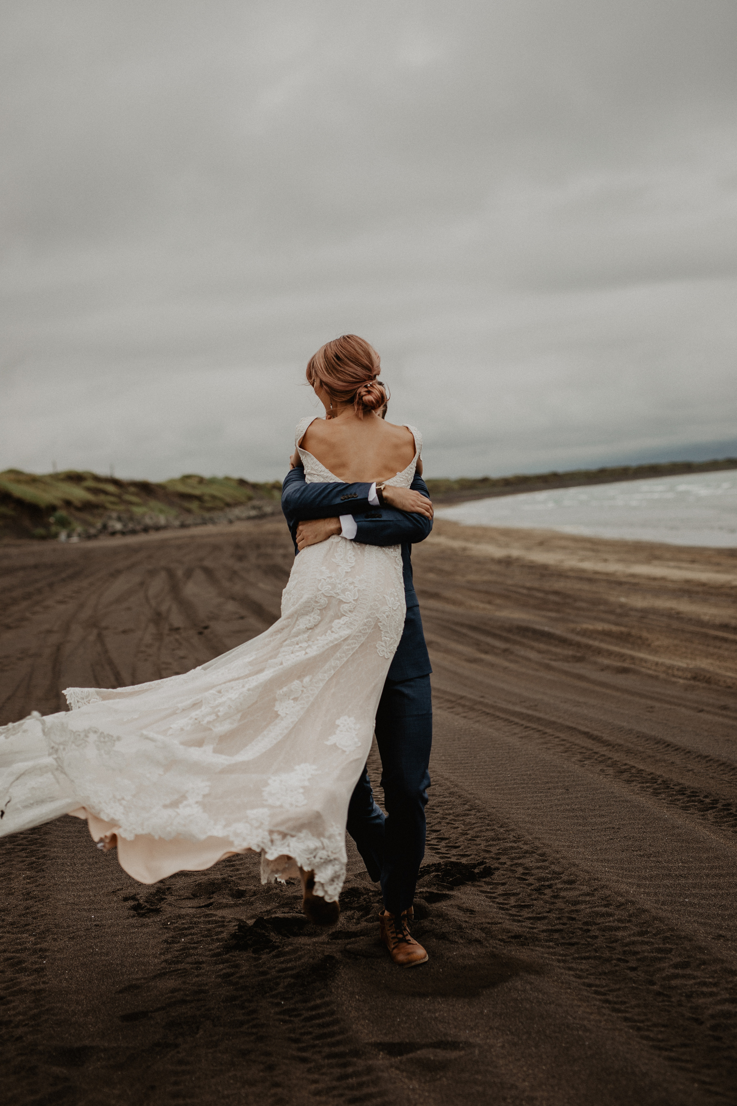 Elopement at Haifoss waterfall. Iceland elopement photo and video | Nikolaichik Photo