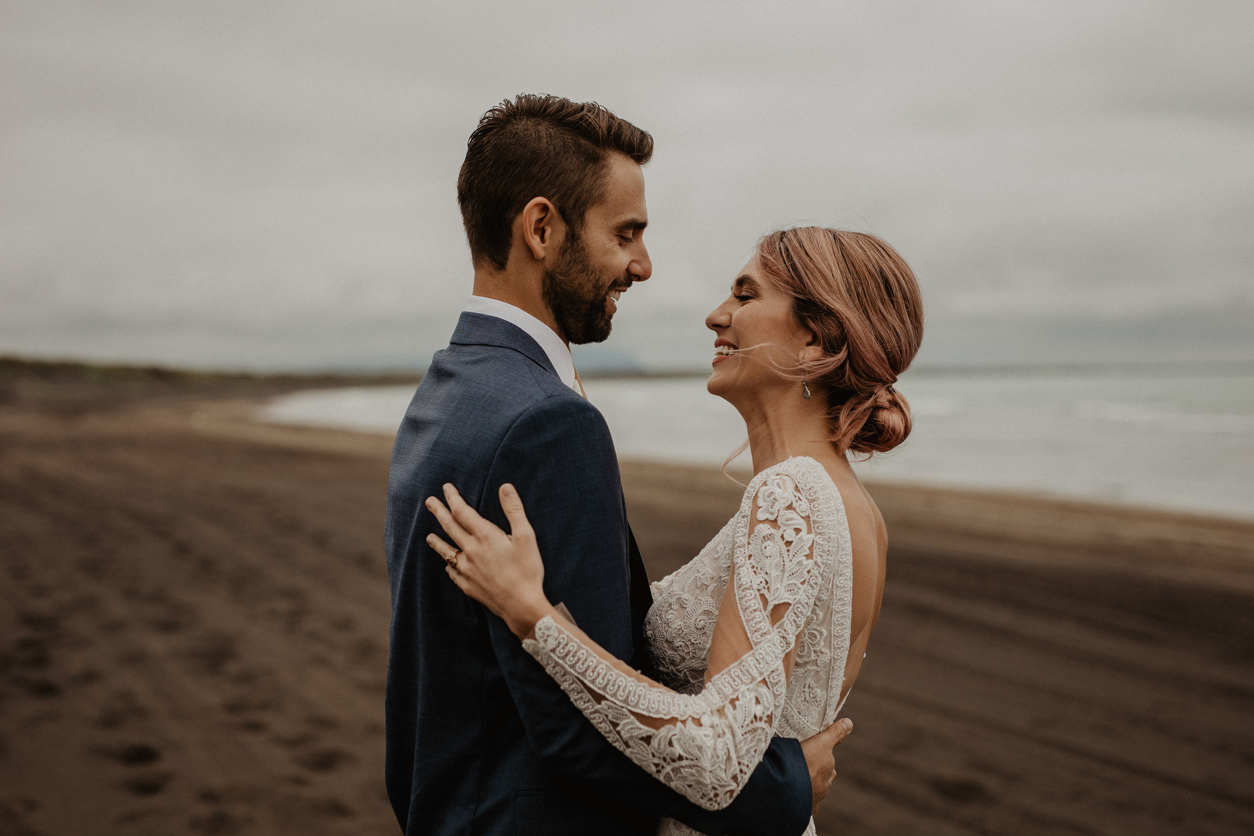 Elopement at Haifoss waterfall. Iceland elopement photo and video | Nikolaichik Photo