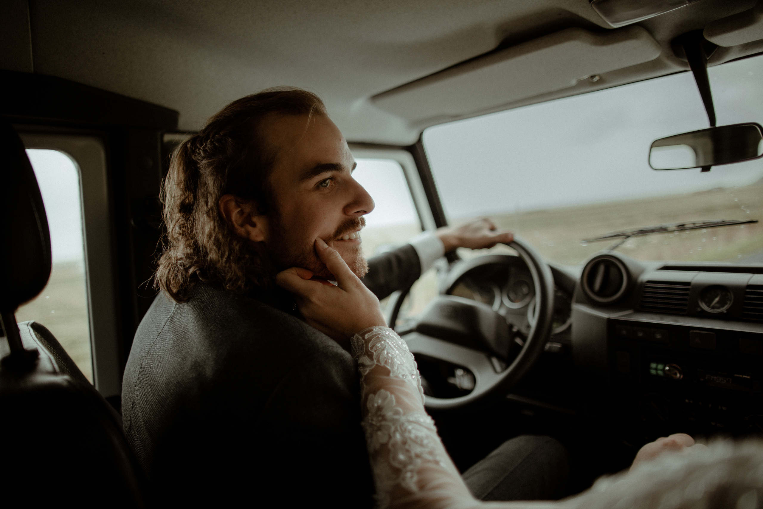 Ceremony at secret waterfall Iceland. Iceland elopement photographer & videographer