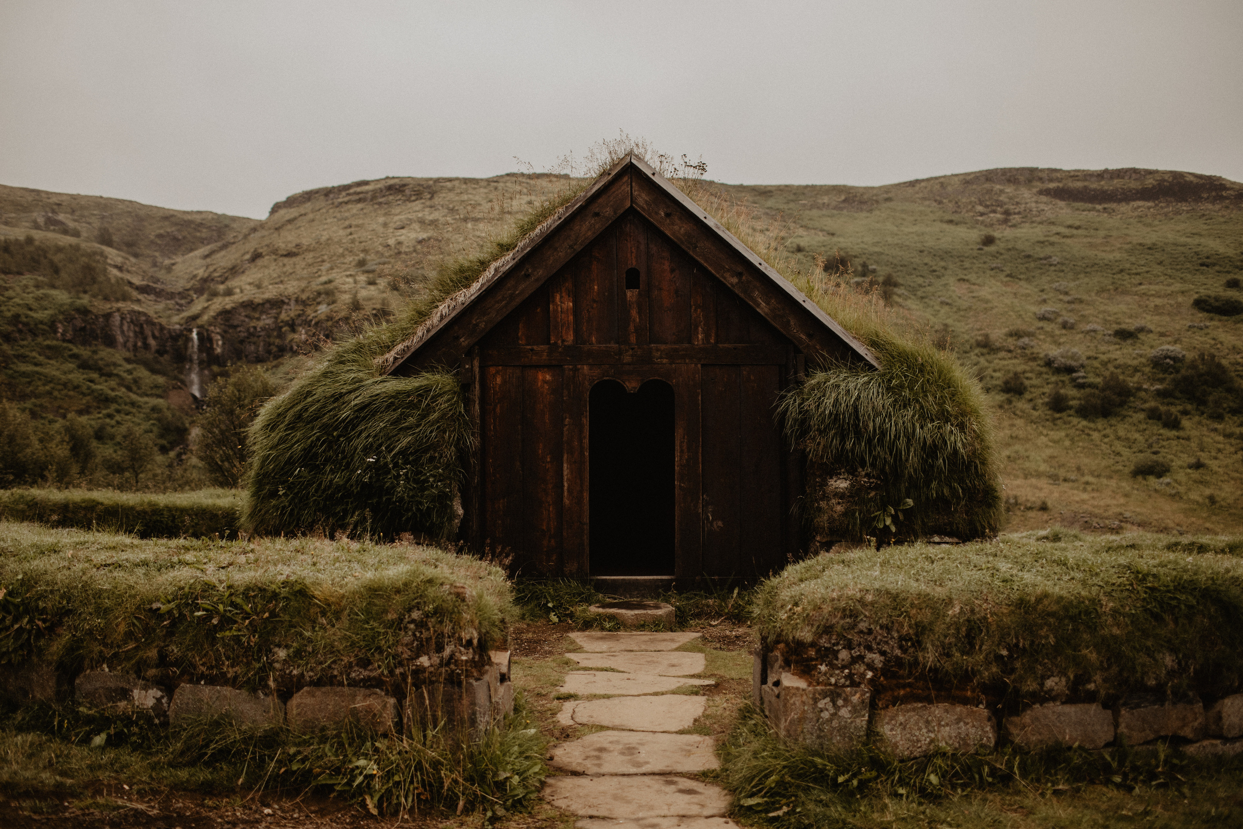 Elopement at Haifoss waterfall. Iceland elopement photo and video | Nikolaichik Photo