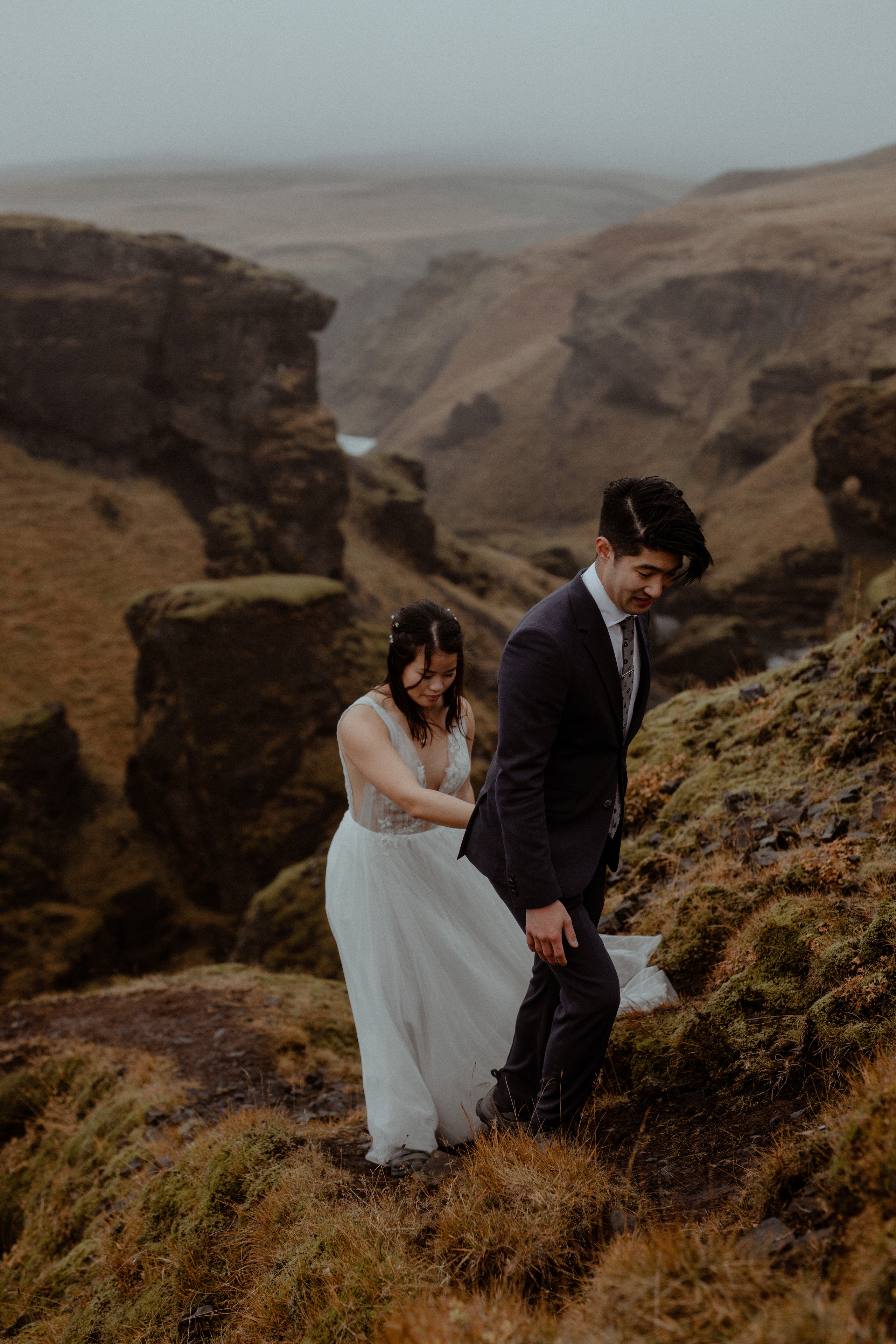 Hidden Waterfalls Iceland Elopement. Iceland elopement photo and video | Nikolaichik Photo