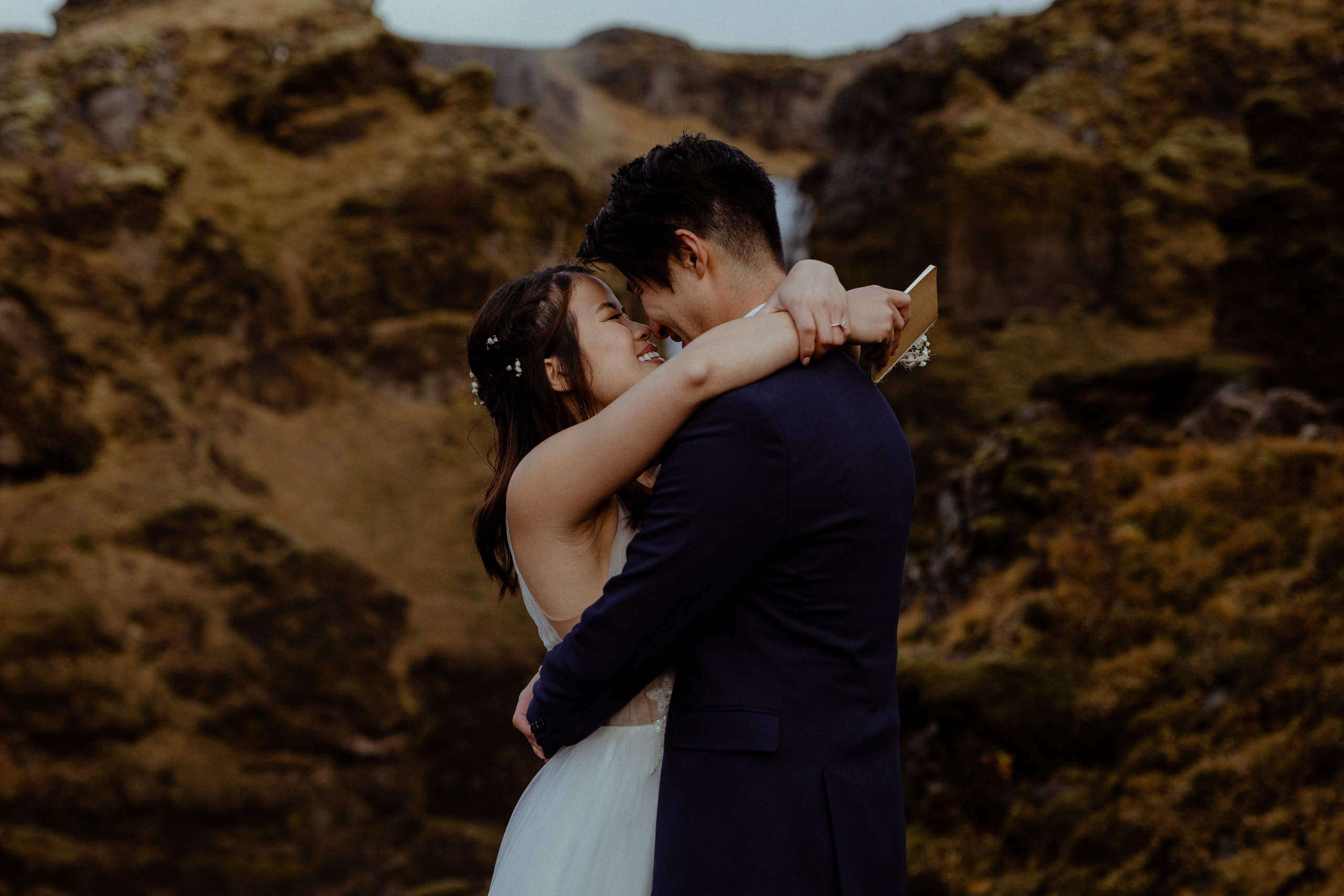 Hidden Waterfalls Iceland Elopement. Iceland elopement photo and video | Nikolaichik Photo