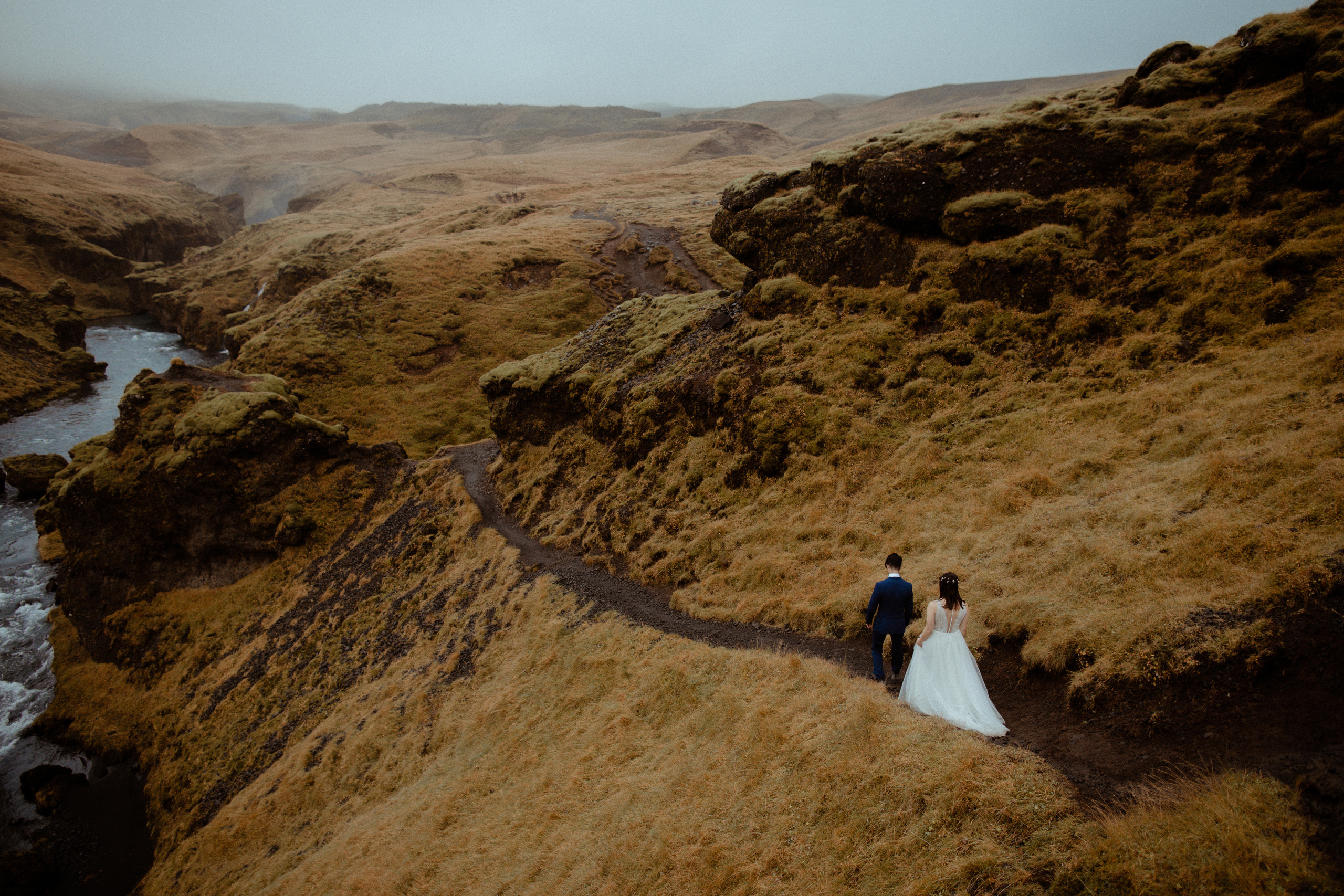 Hidden Waterfalls Iceland Elopement. Iceland elopement photo and video | Nikolaichik Photo