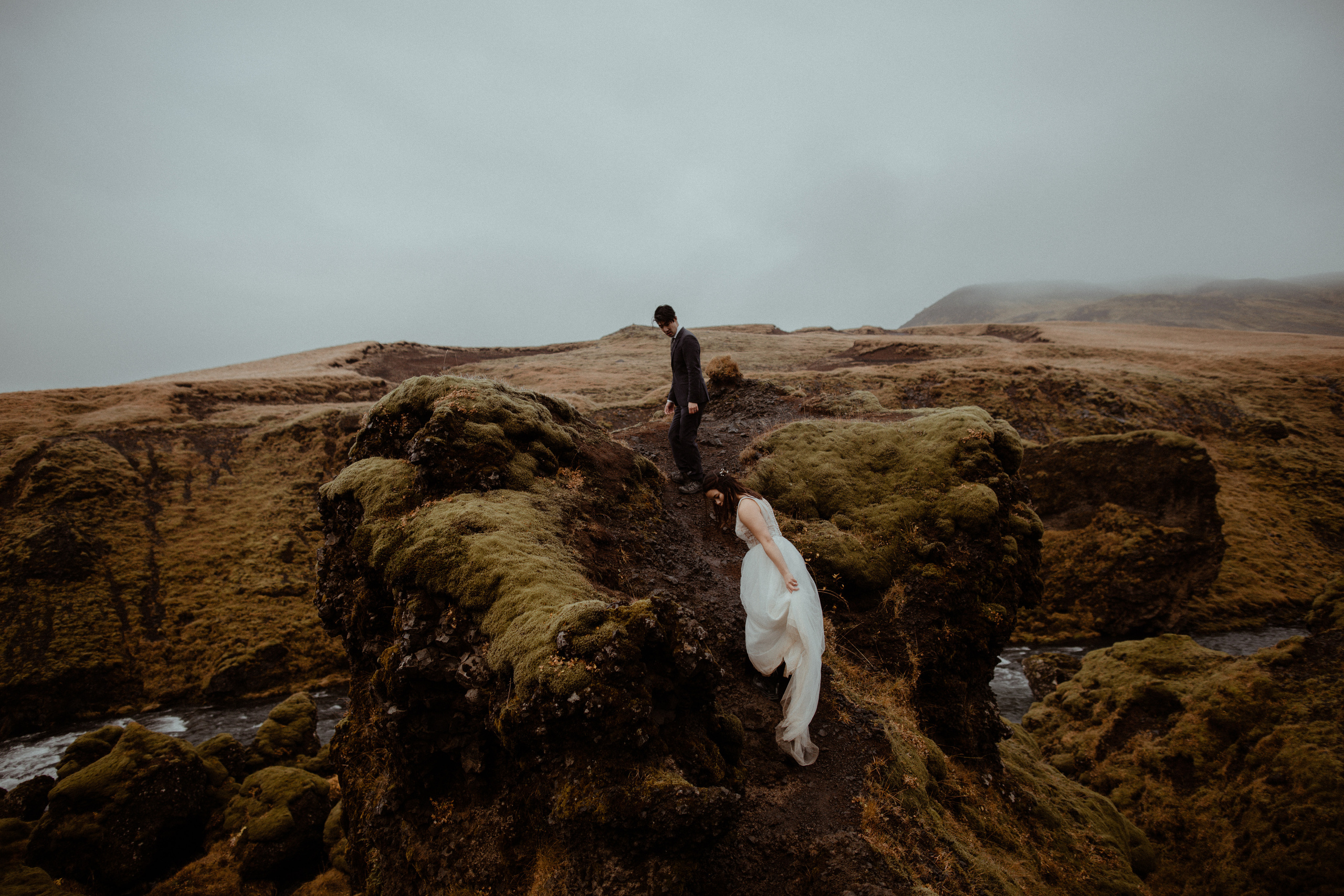 Hidden Waterfalls Iceland Elopement. Iceland elopement photo and video | Nikolaichik Photo