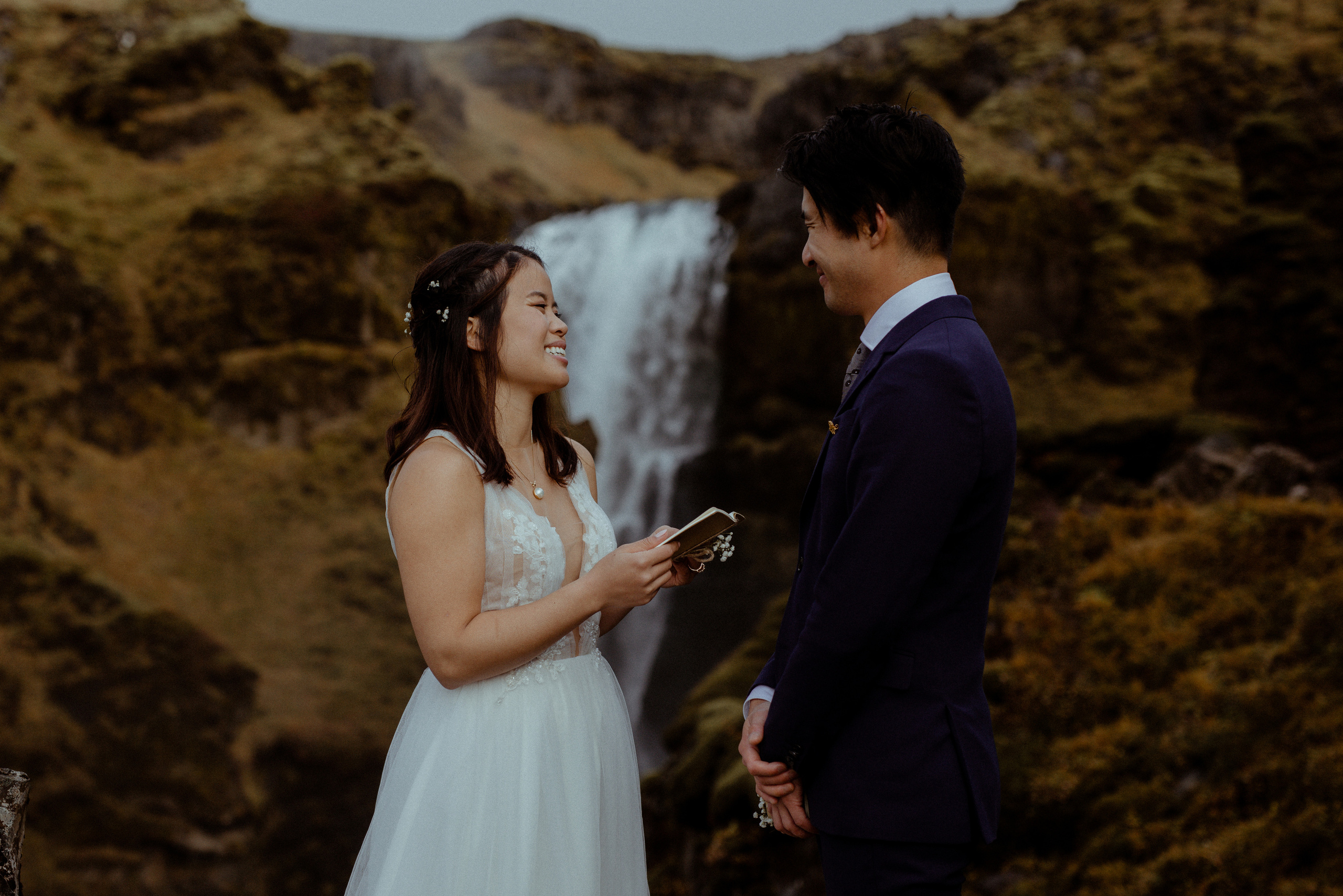 Hidden Waterfalls Iceland Elopement. Iceland elopement photo and video | Nikolaichik Photo