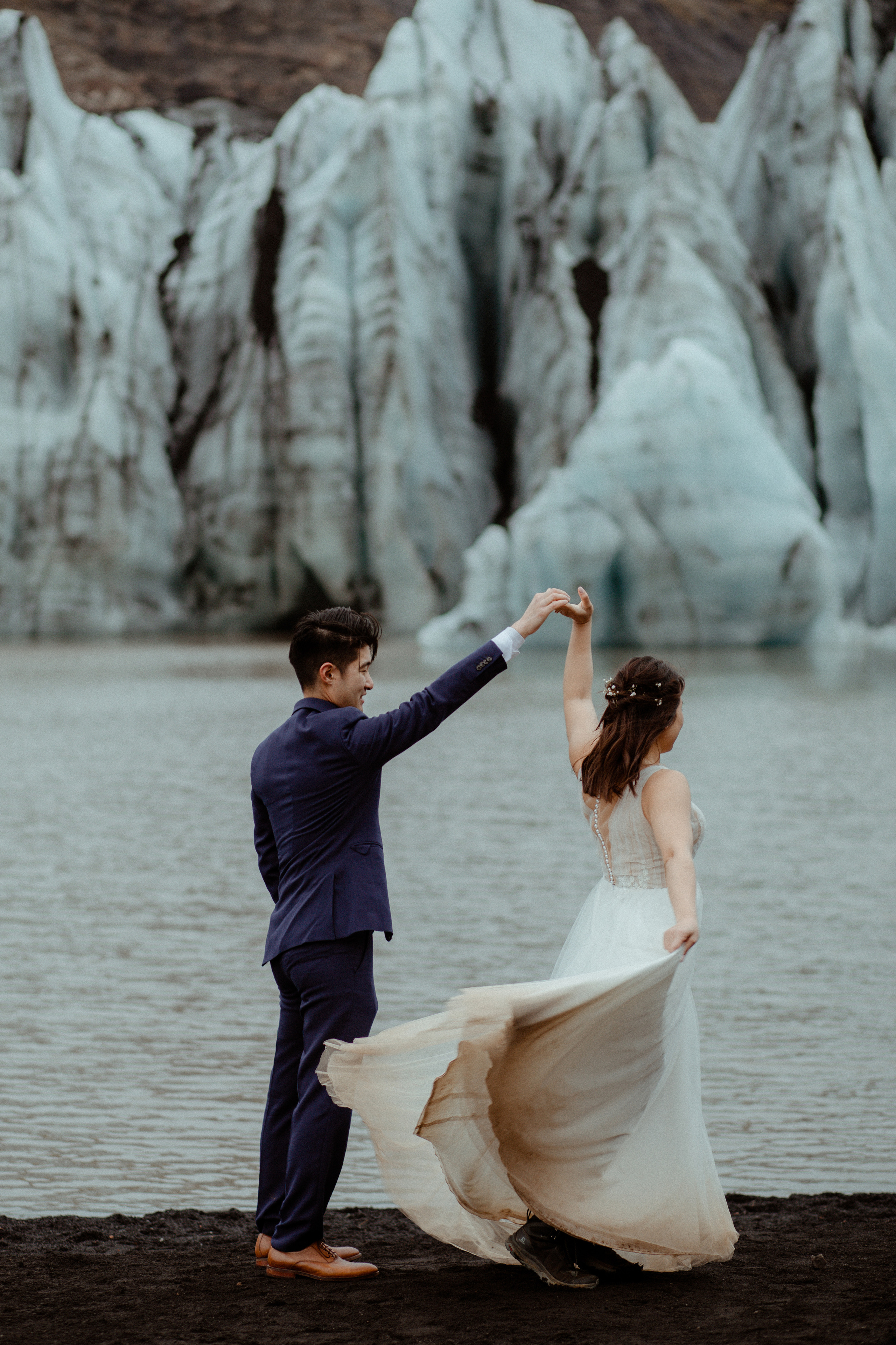 Hidden Waterfalls Iceland Elopement. Iceland elopement photo and video | Nikolaichik Photo