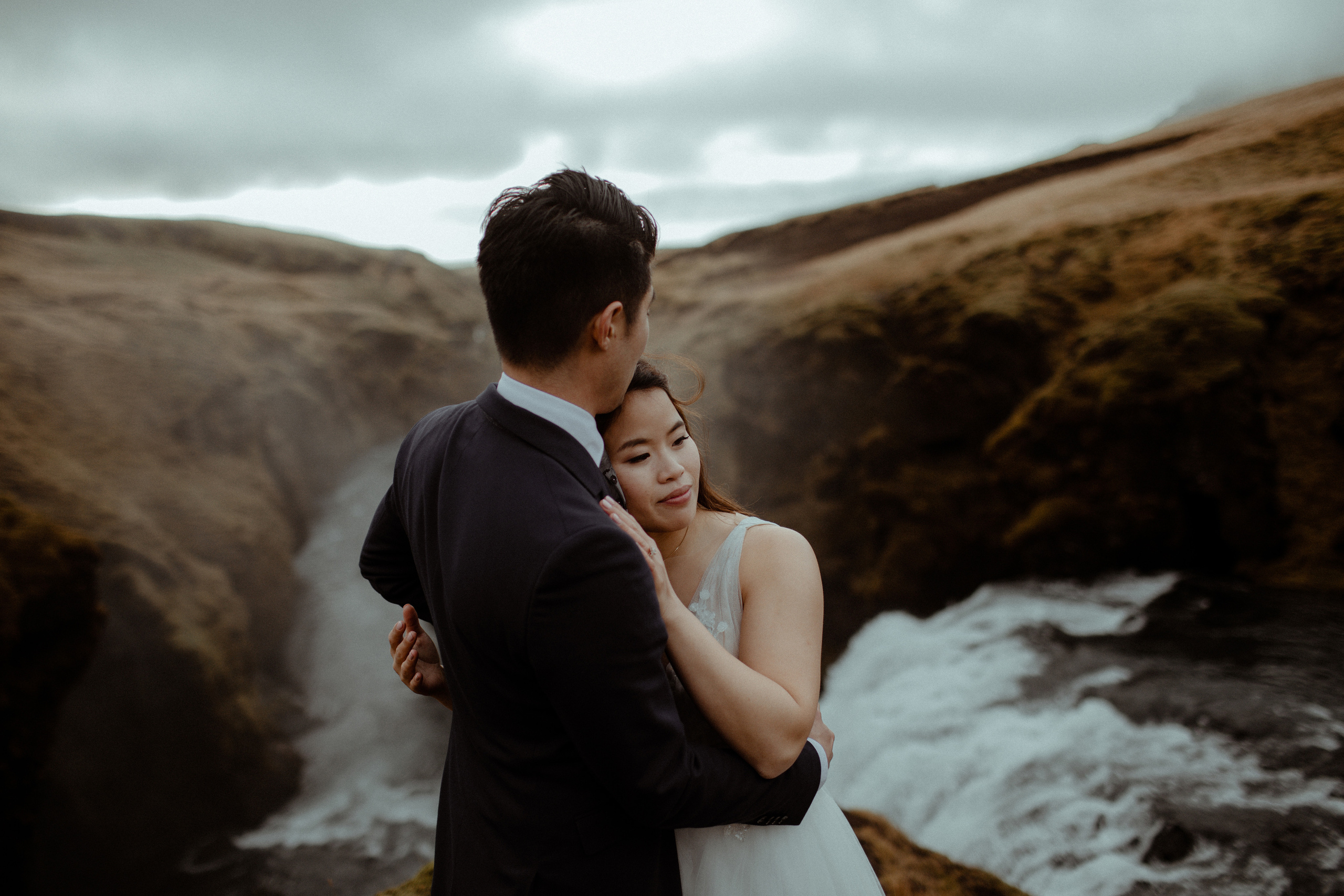 Hidden Waterfalls Iceland Elopement. Iceland elopement photo and video | Nikolaichik Photo