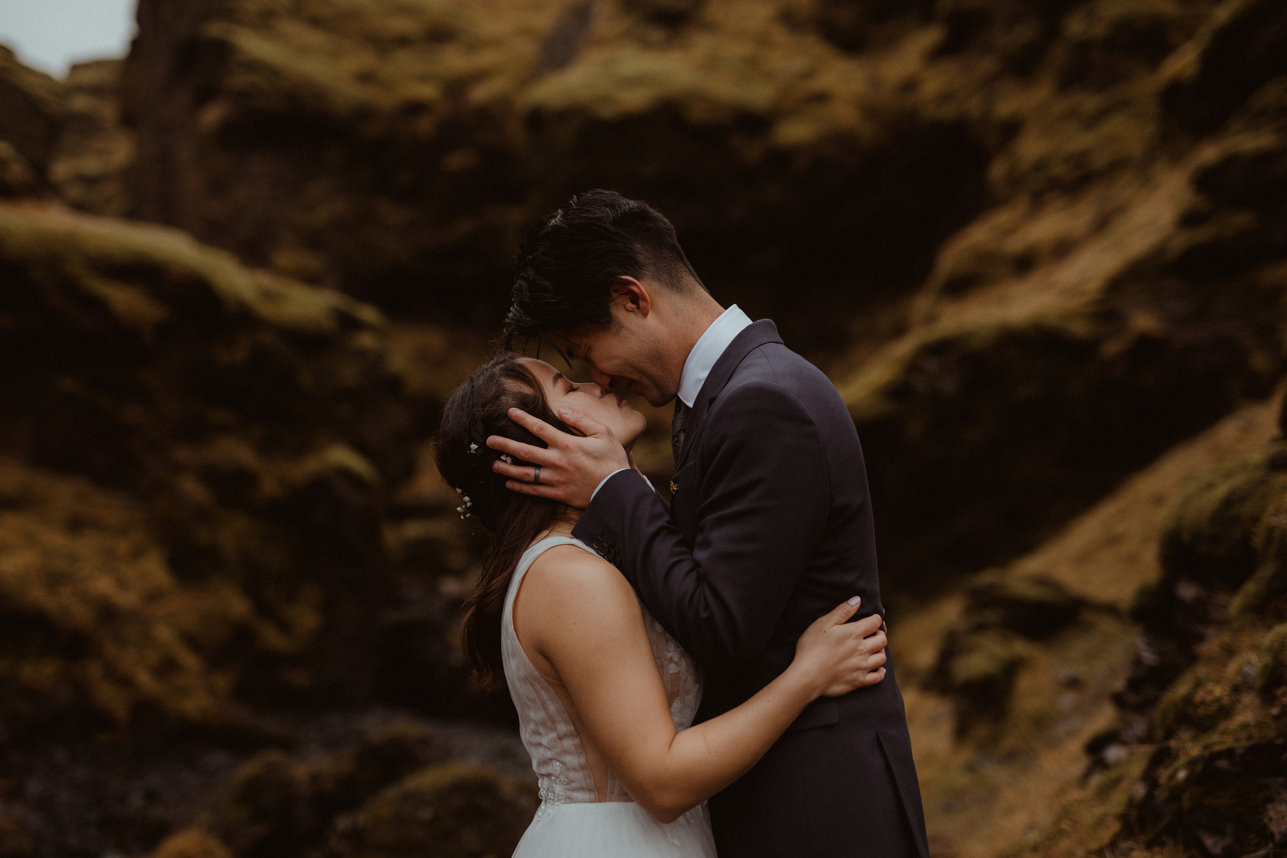 Hidden Waterfalls Iceland Elopement. Iceland elopement photo and video | Nikolaichik Photo