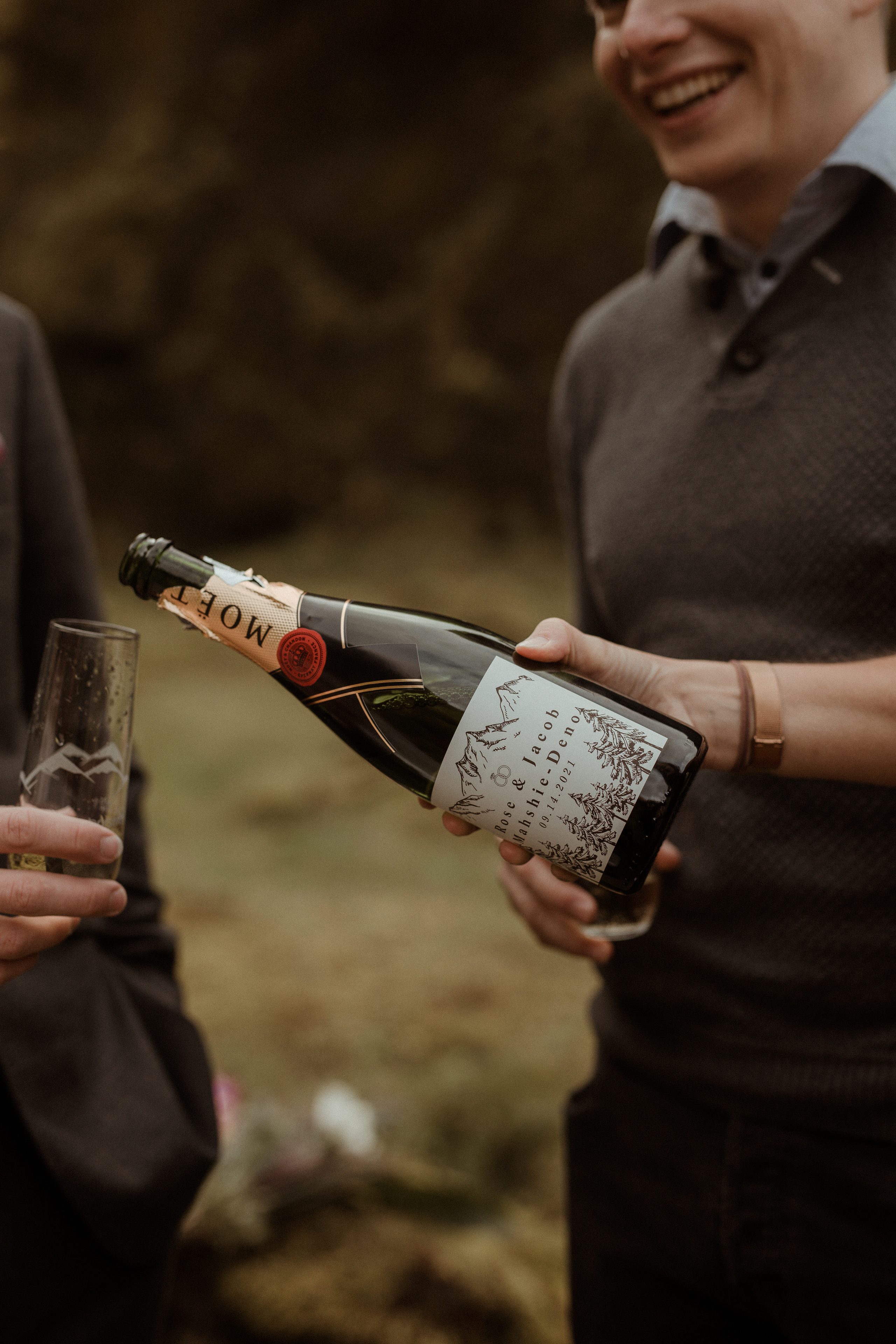 Ceremony at secret waterfall Iceland. Iceland elopement photographer & videographer