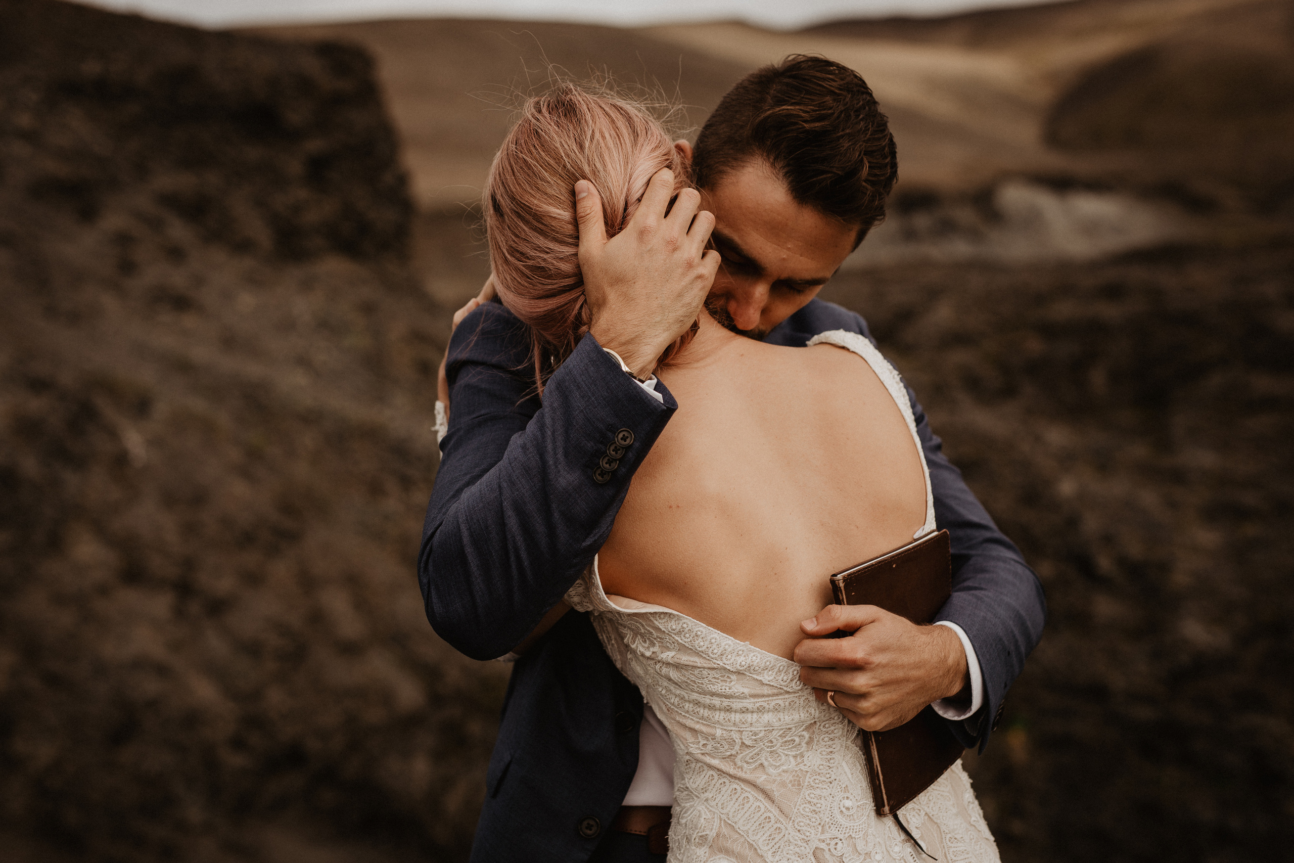 Elopement at Haifoss waterfall. Iceland elopement photo and video | Nikolaichik Photo