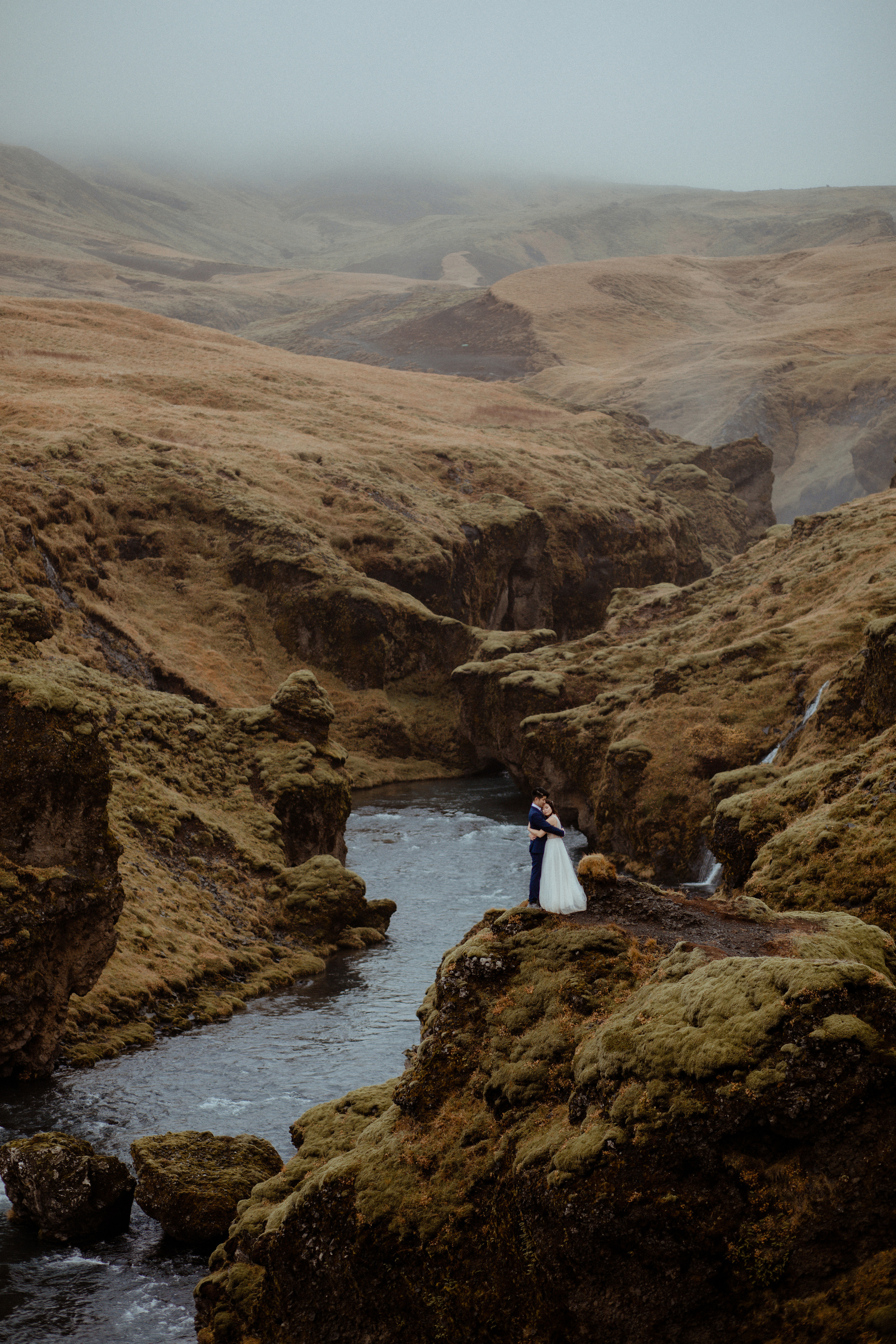 Hidden Waterfalls Iceland Elopement. Iceland elopement photo and video | Nikolaichik Photo