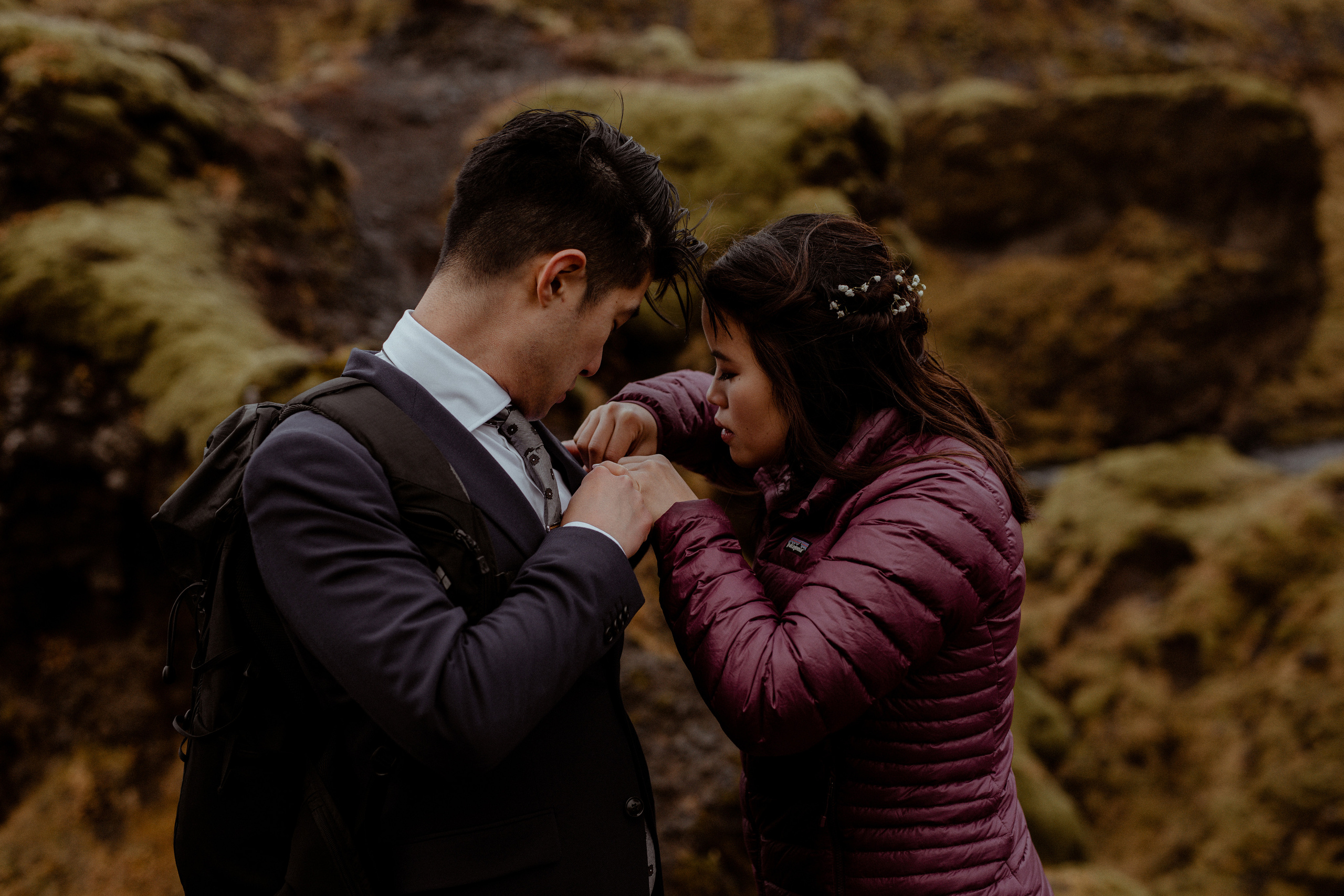 Hidden Waterfalls Iceland Elopement. Iceland elopement photo and video | Nikolaichik Photo