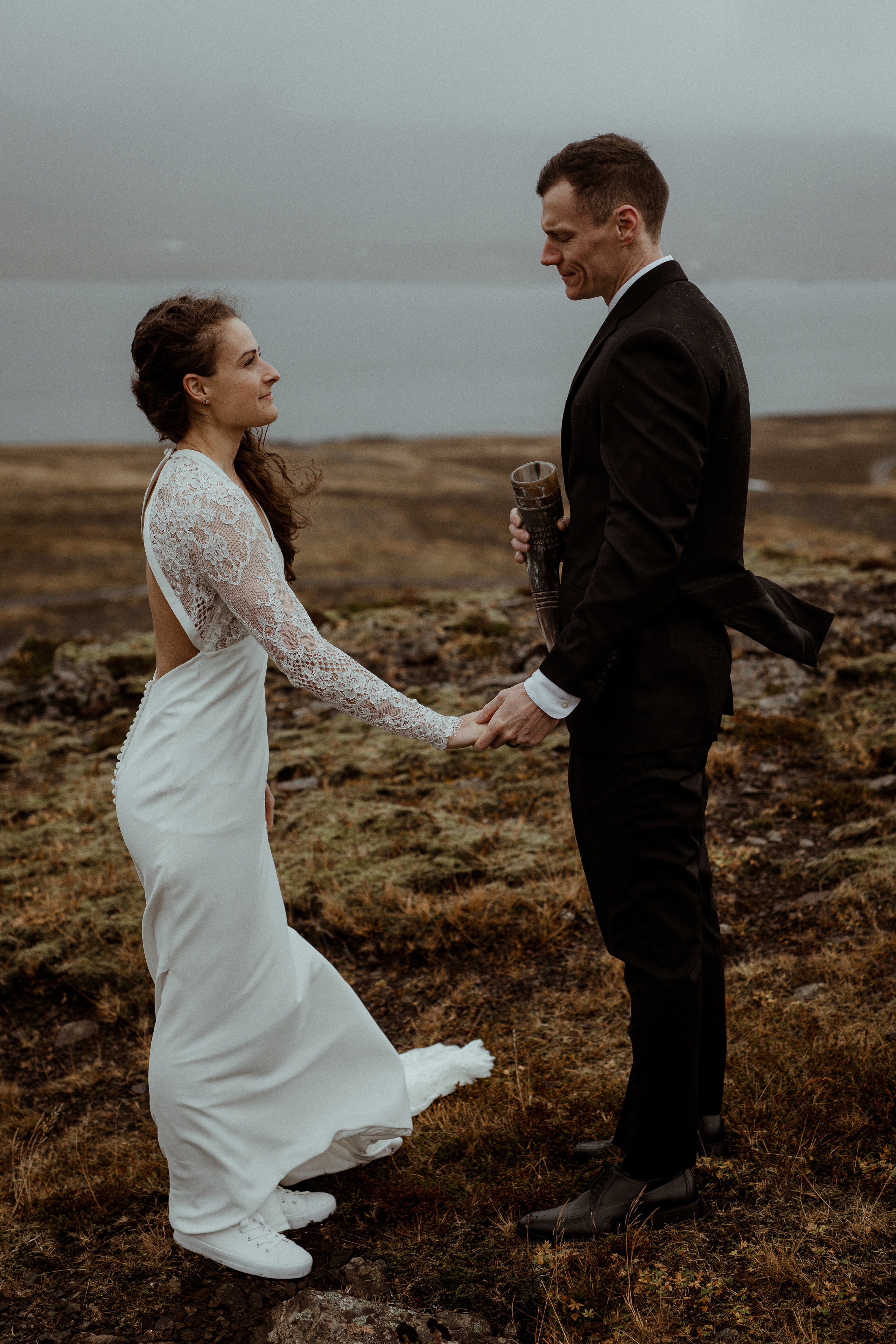 Scenic Fjords Elopement in Iceland. Iceland elopement photographer & videographer