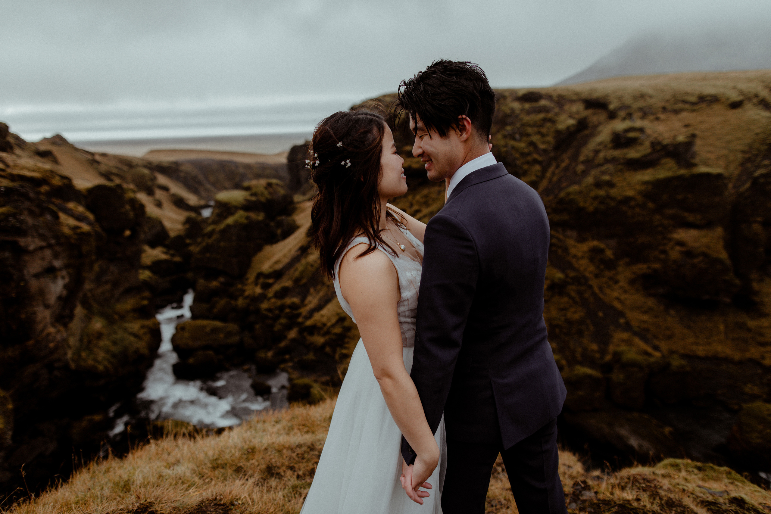 Hidden Waterfalls Iceland Elopement. Iceland elopement photo and video | Nikolaichik Photo